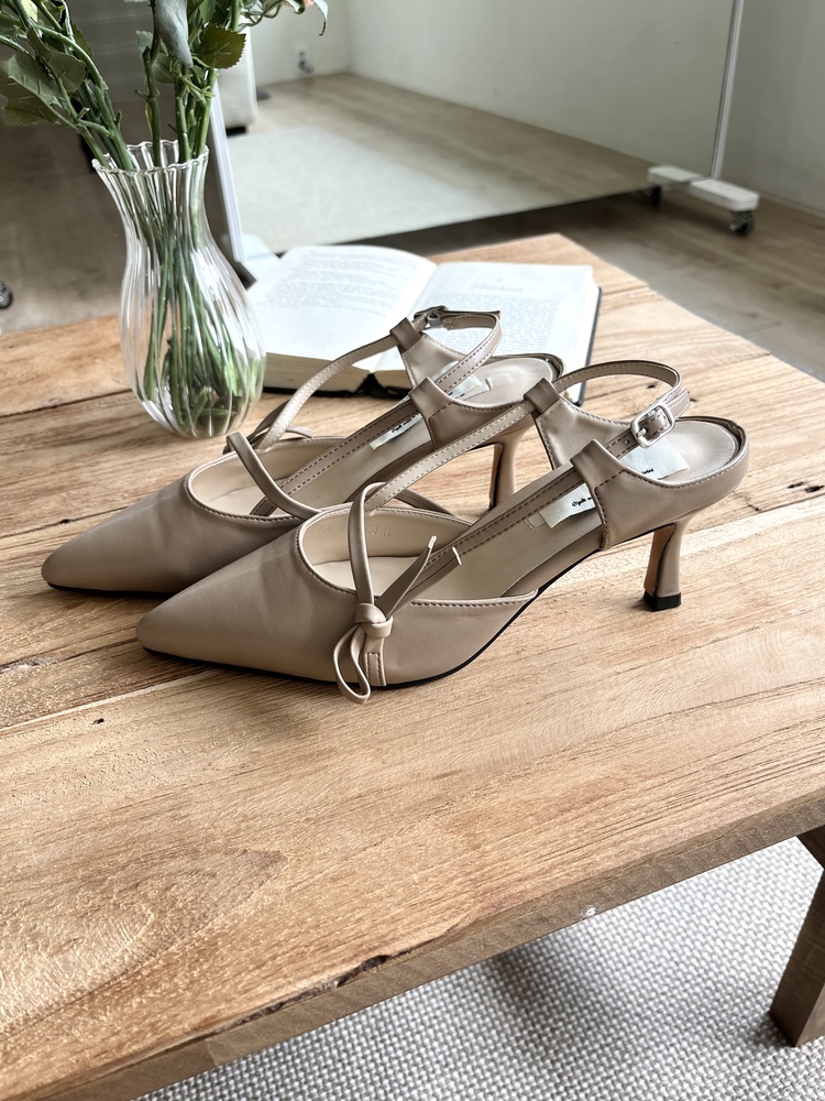 Noeud Front Slingback Heels (3colors)
