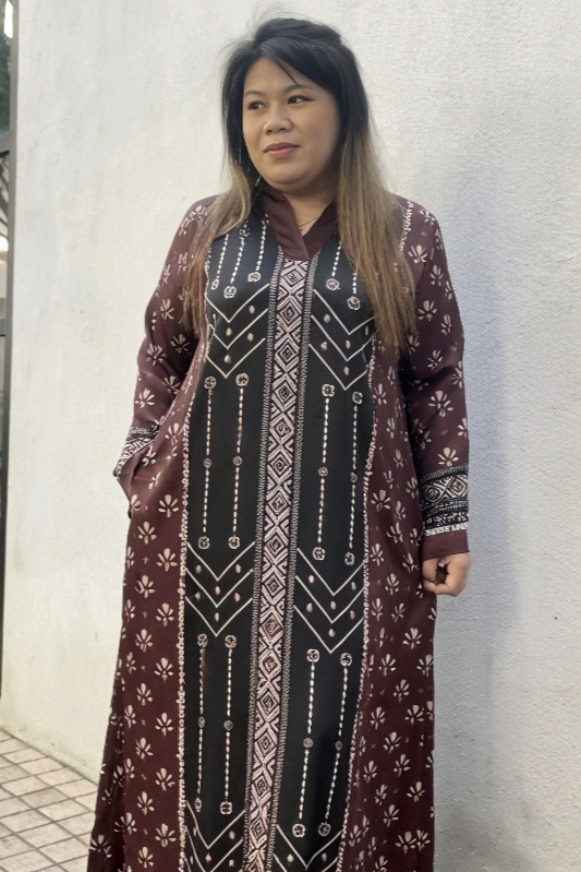 ARABIAN Premium Satin - Maroon Black