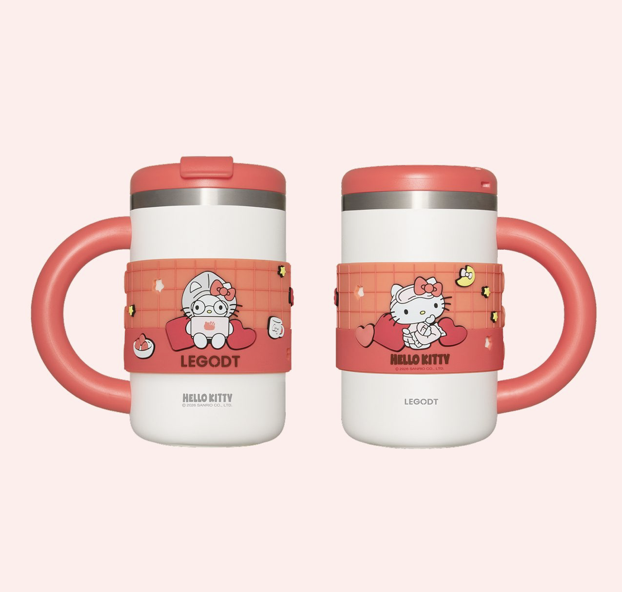 韓國 LEGODT X Hello Kitty 手提 不銹鋼 保冷 保溫杯 700ml｜Loop Tumbler Handy