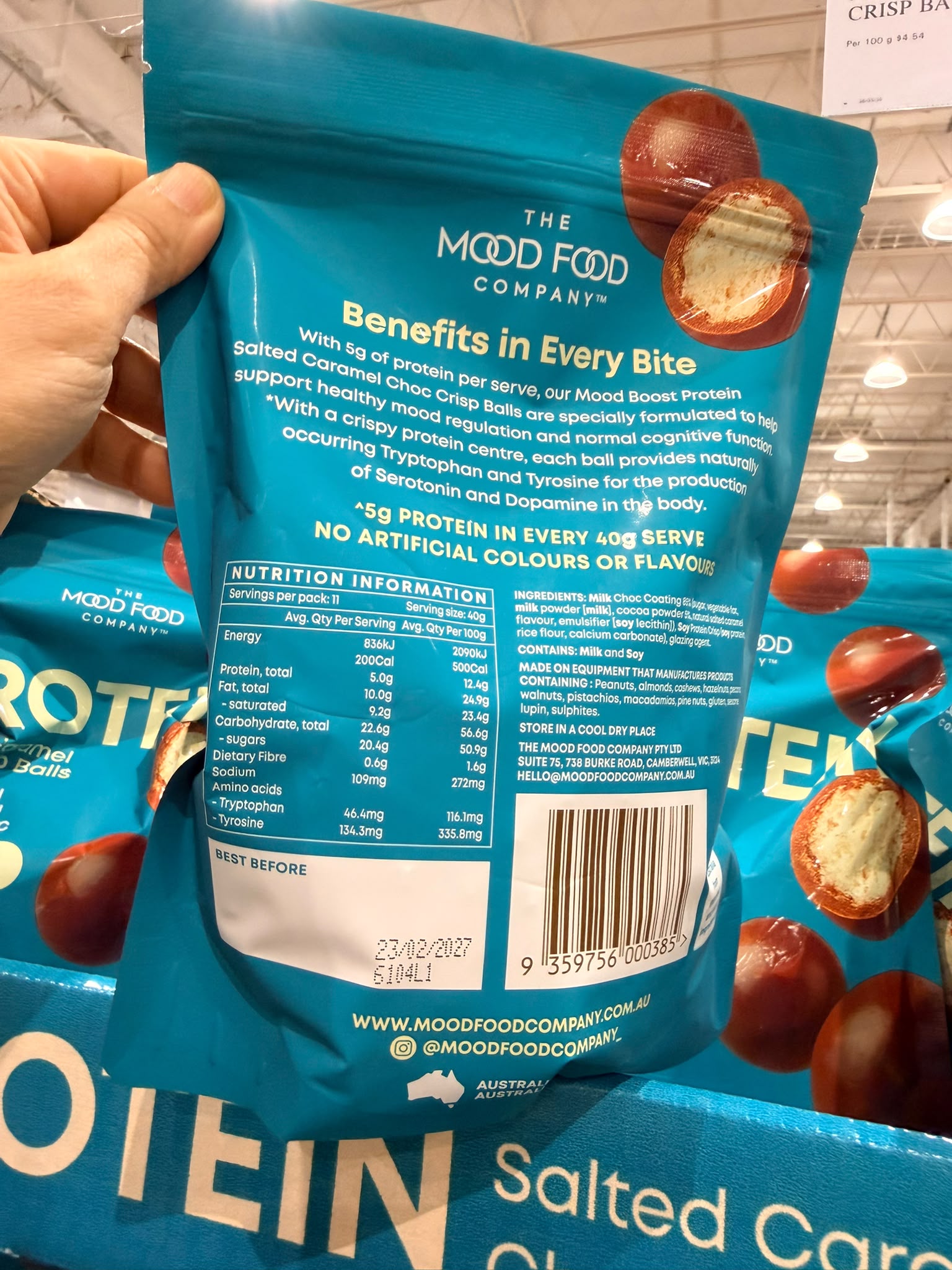 澳洲Costco │ The Mood Food Company 脆皮海鹽焦糖朱古力蛋白質球 440g