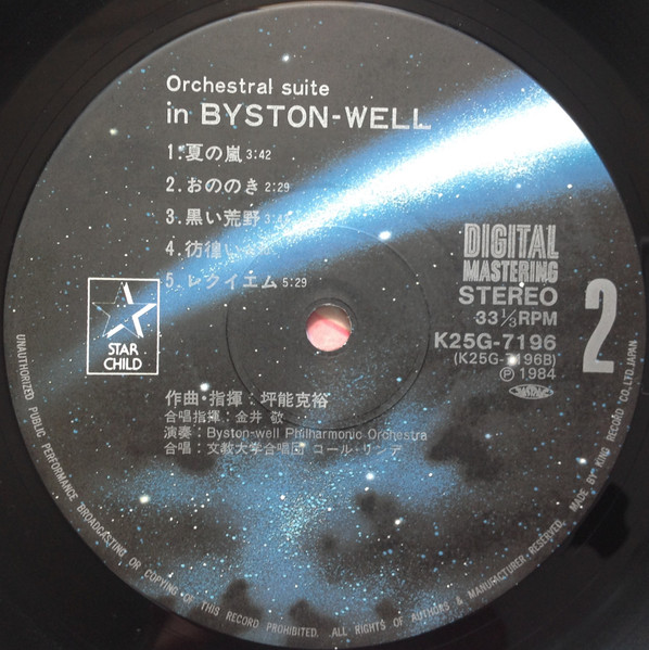 (附POSTER) 富野由悠季 < 聖戰士登霸IV 管弦樂組曲 In Byston-Well > 1984 LP黑膠唱片