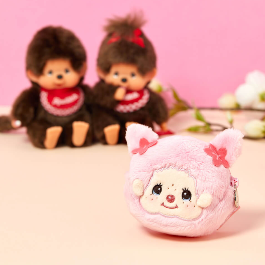 [MONCHHICHI] 櫻花限量版 大頭 Pouch Keyring