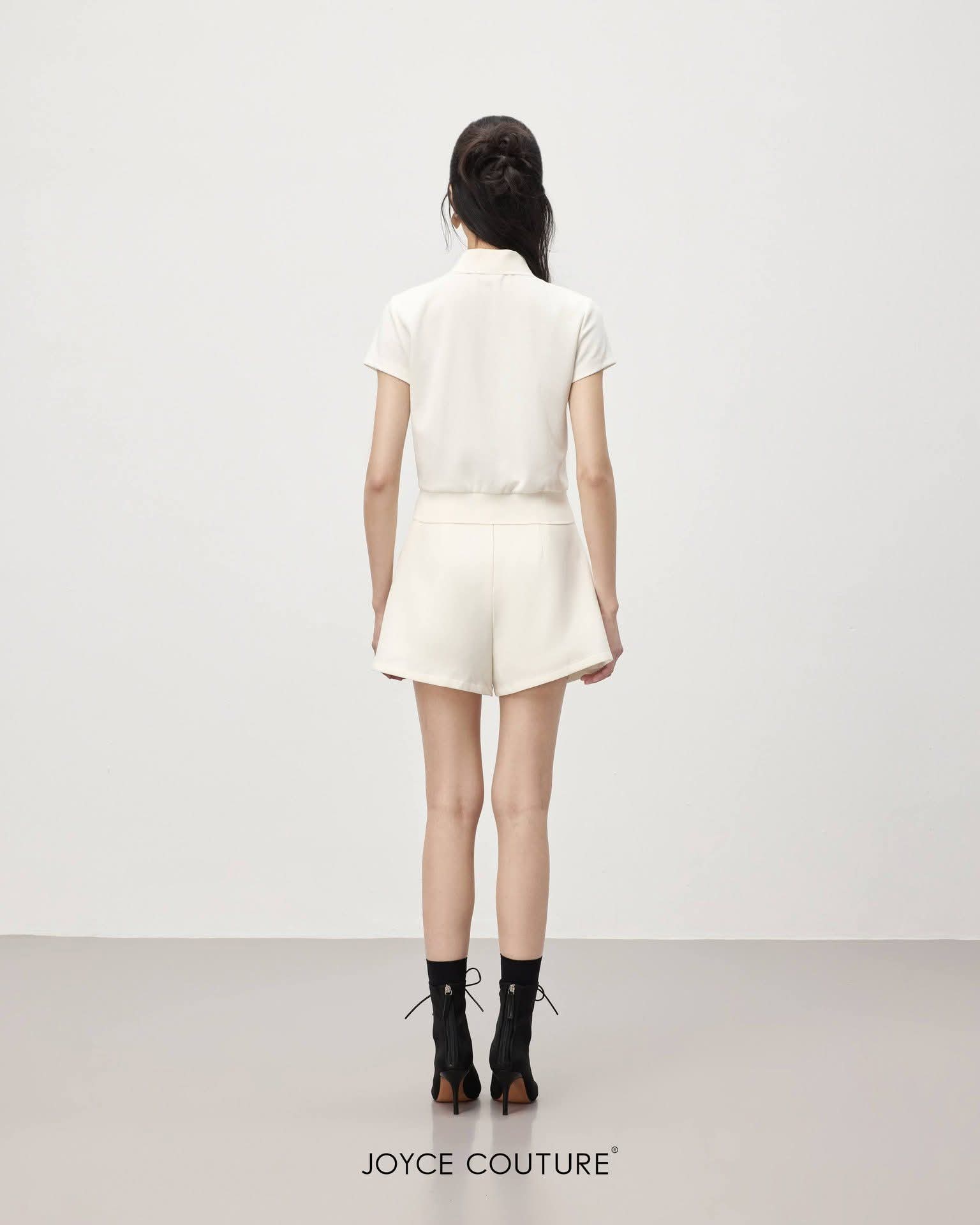 翻领罗纹针织上衣 T0769