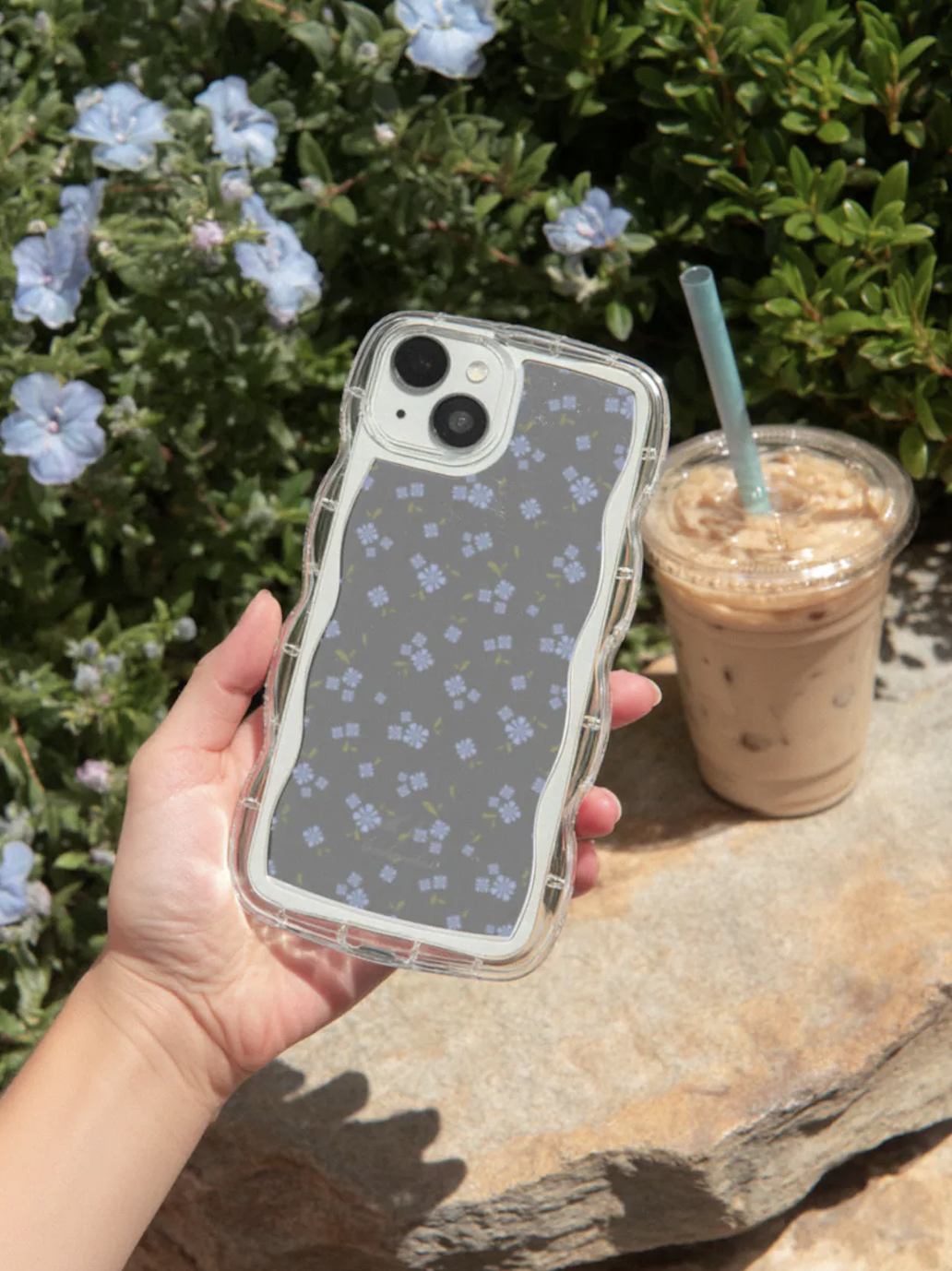 【FlowerBox VOL.43】波浪邊框鏡面 iPhone Case