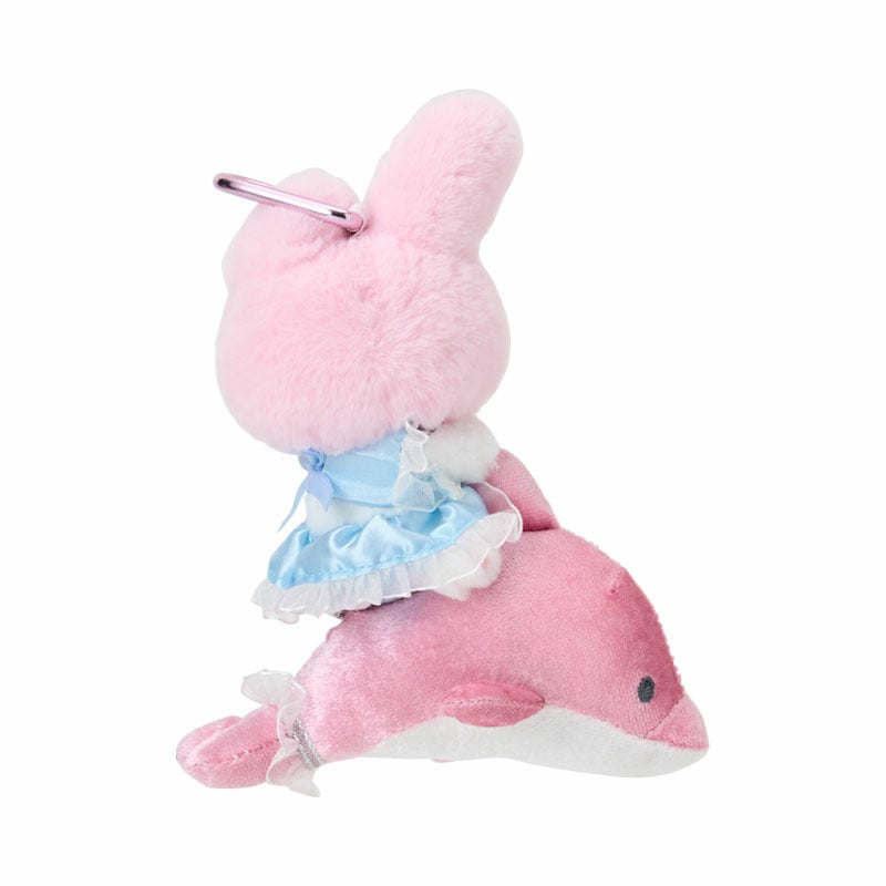 現貨｜Sanrio My Melody 閃亮海豚系列 日版 吊飾 毛公仔 連心形扣 (13326-4)