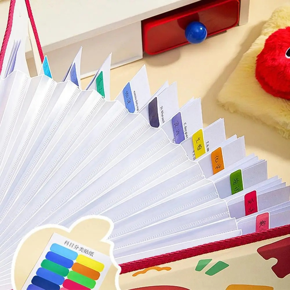 學生試卷夾 文件袋 文件夾 學習用品 分類收納袋 分類風琴包 [平行進口] HK2739