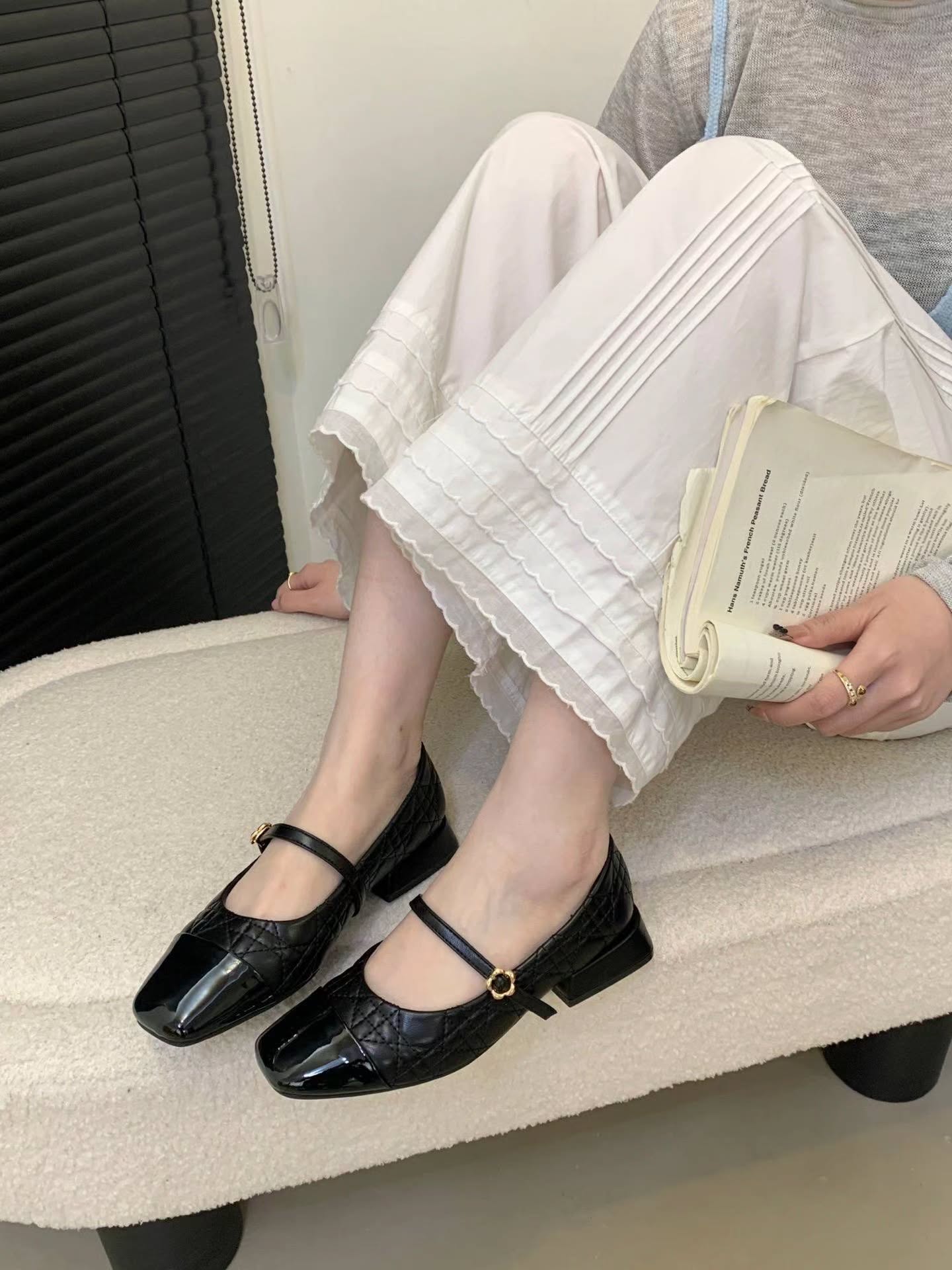 103 漆皮拼接玛丽珍单鞋 🇨🇳