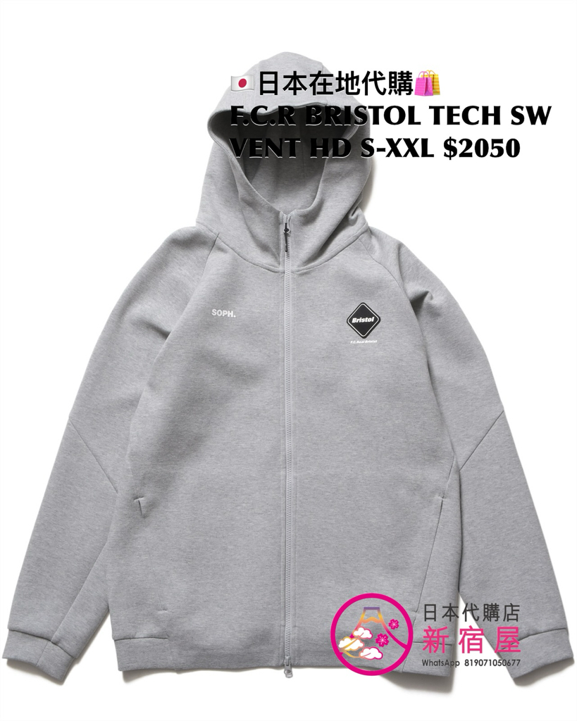 F.C.REAL BRISTOL TECH SWEAT VENTILATION HOODIE/ JACKET/ PULLOVER HOODIE/ CREWNECK TOP/ BLAZER/ JOGGER PANTS/ PANTS