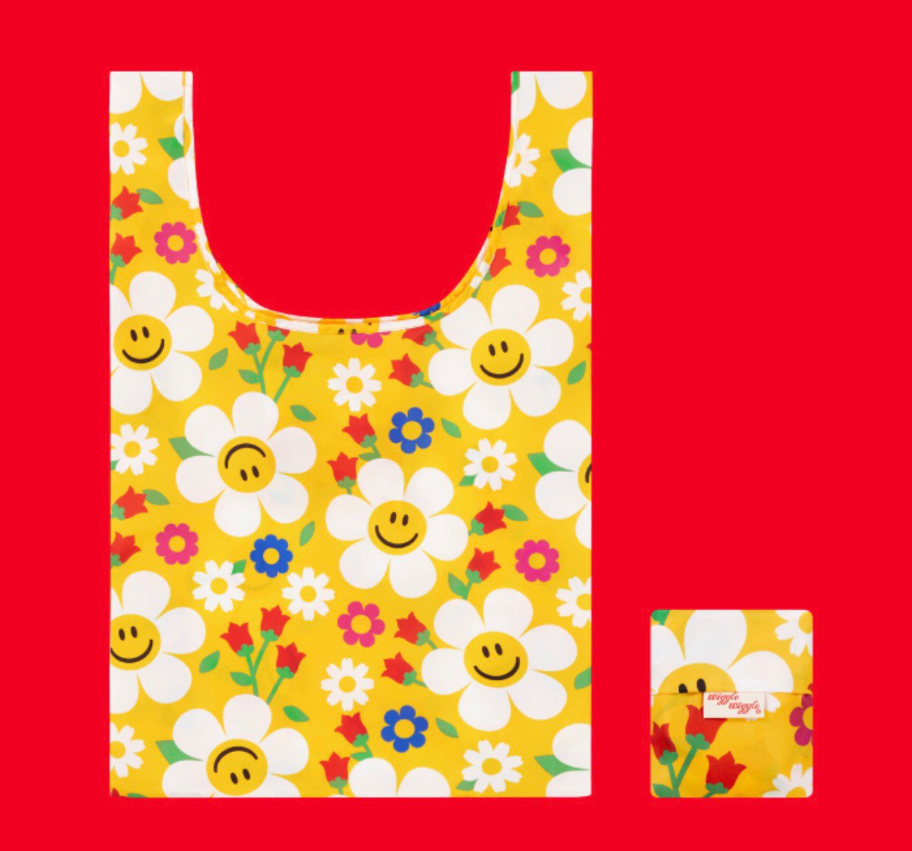 Wiggle Wiggle Spring Garden Yellow 可摺疊環保袋