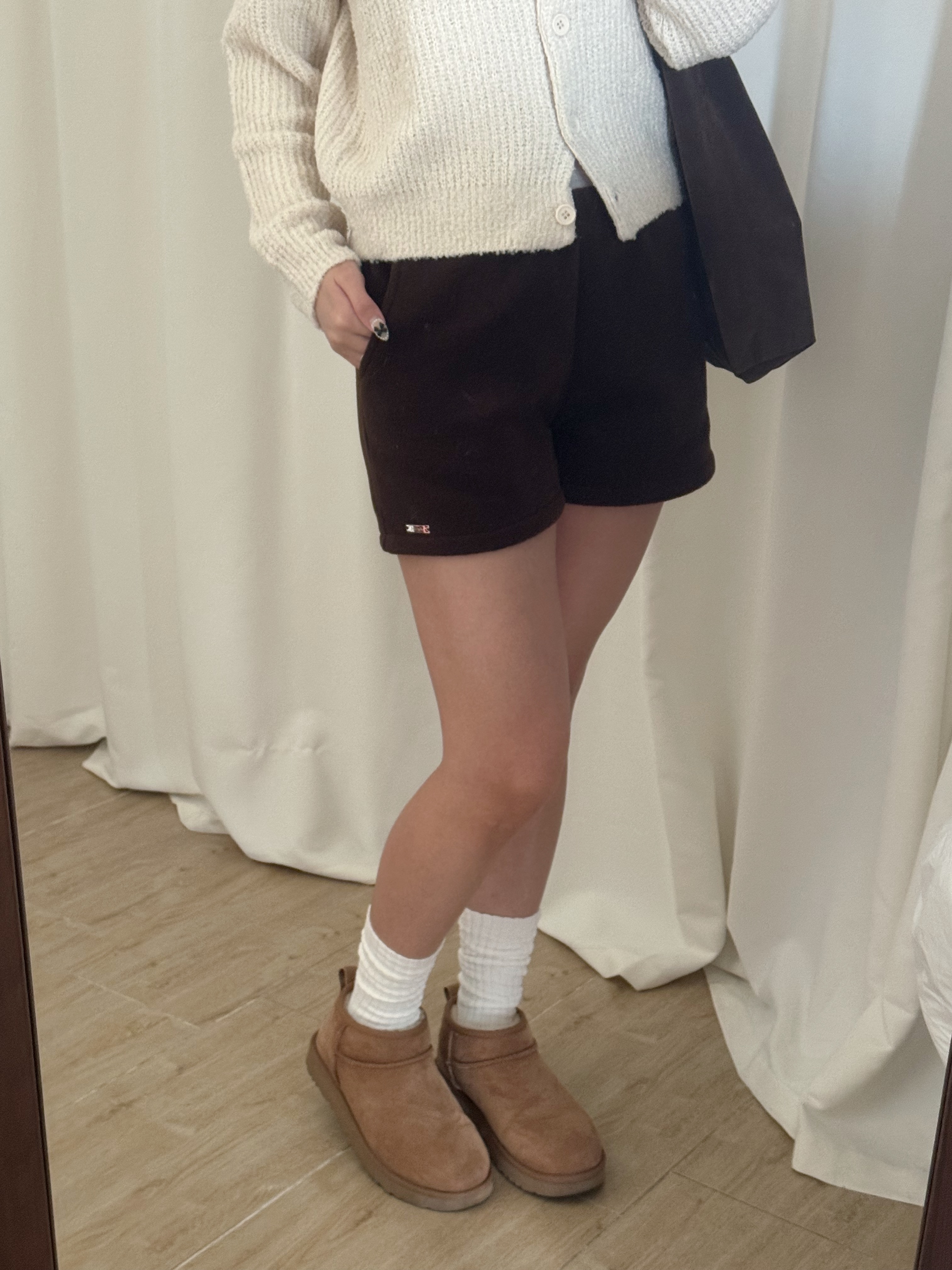 休閑絨毛短褲(三色入)