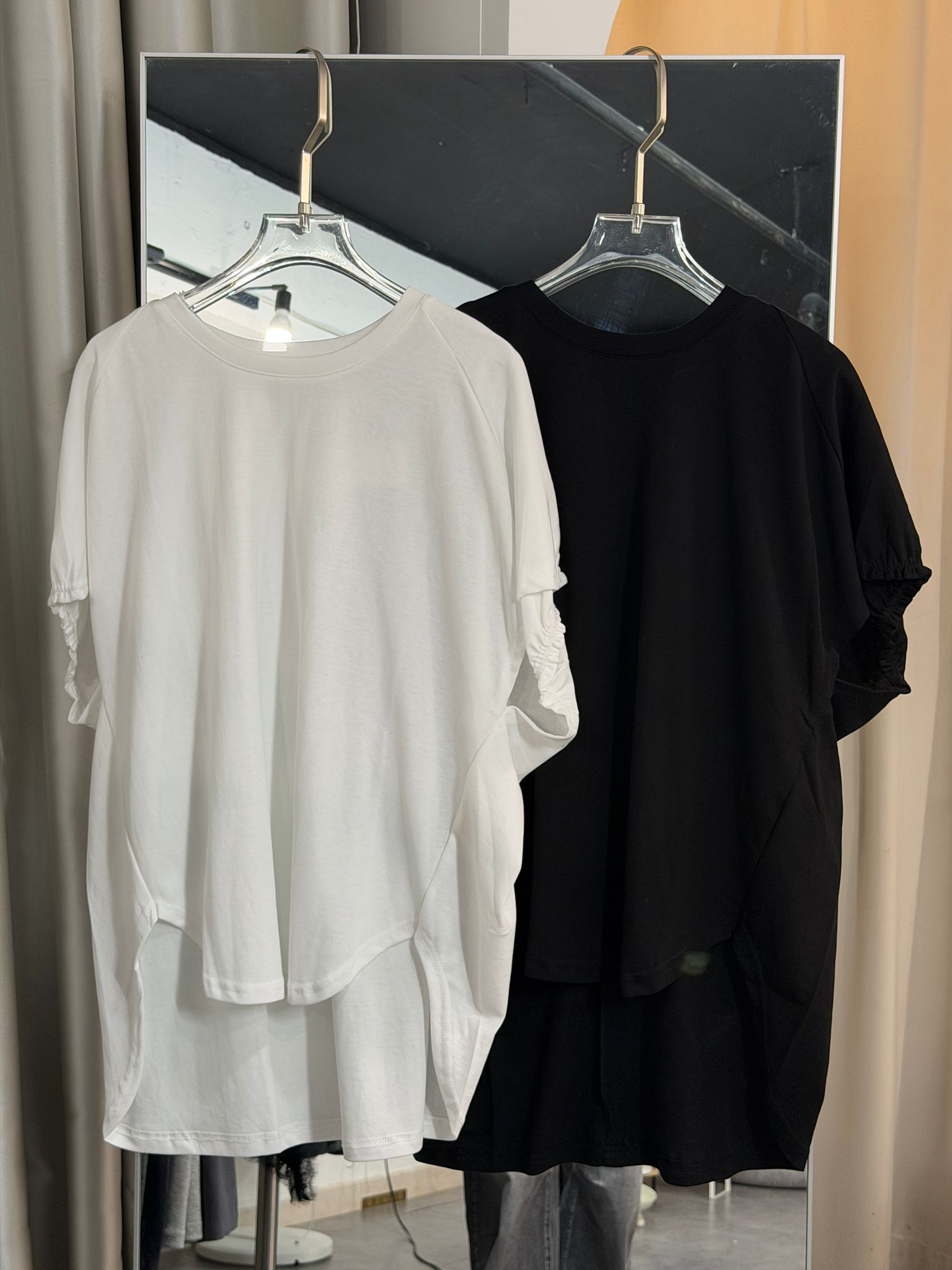 時尚寬鬆Ruffles短袖上衣