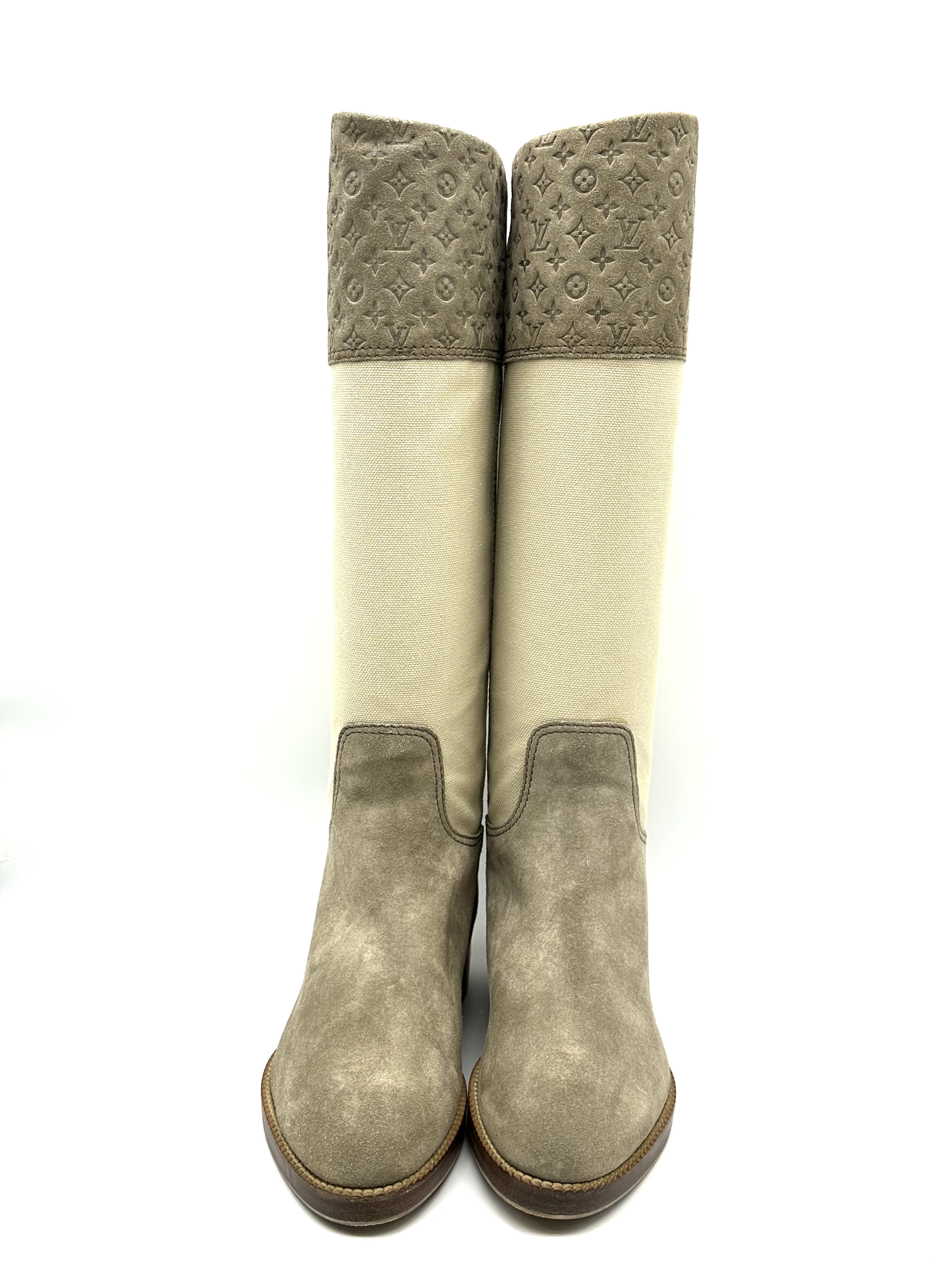 Pre-owned Louis Vuitton Monogram Chiapas Line Long Boots / Product Code: 26040410