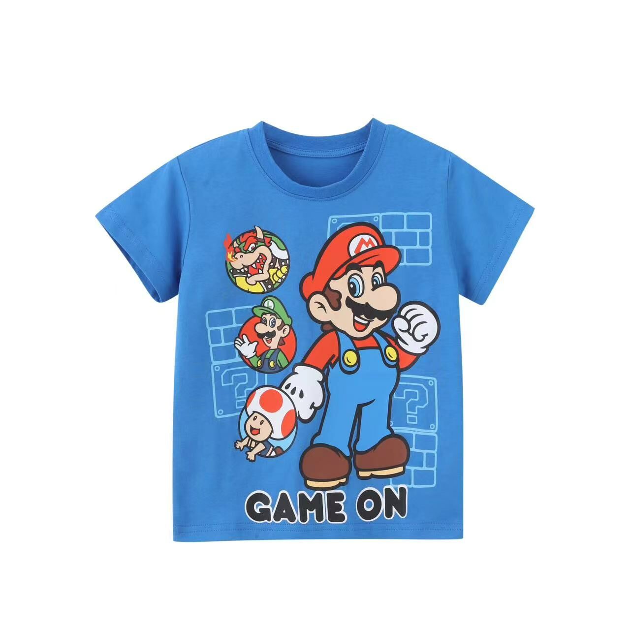 出口日本漫畫風純棉Mario短袖T -1件