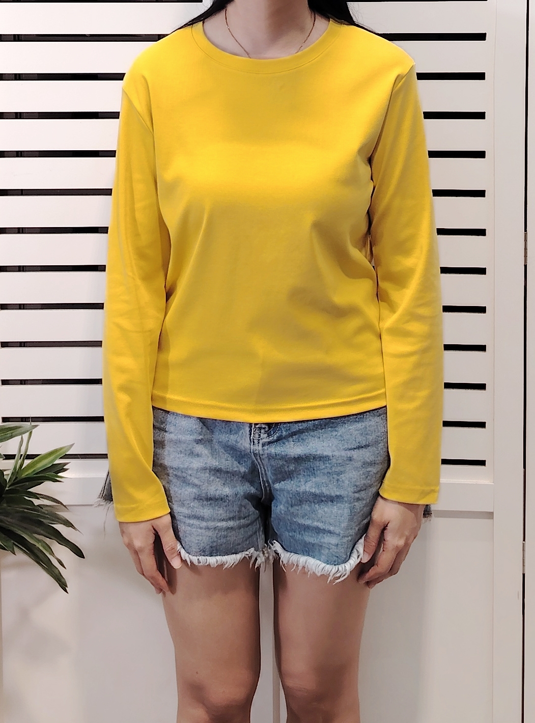 M2530 Long Sleeve Round Neck Basic Tee