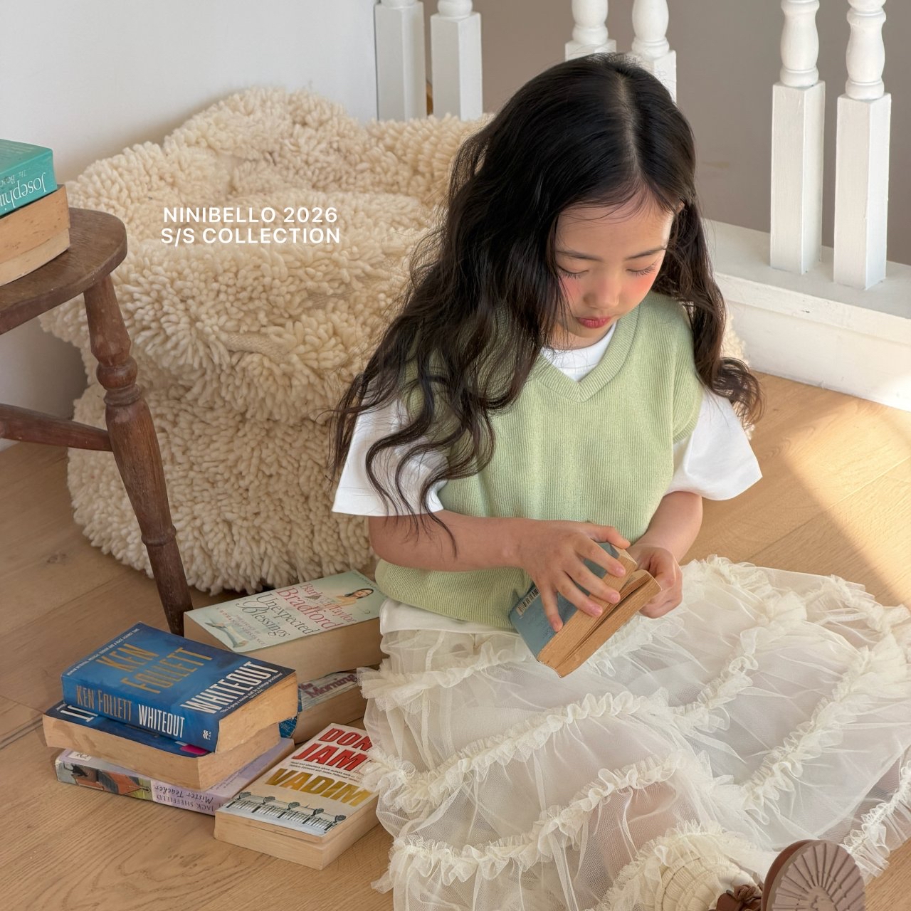 Ninibello | cake skirt (Ivory/Pink M100-110)