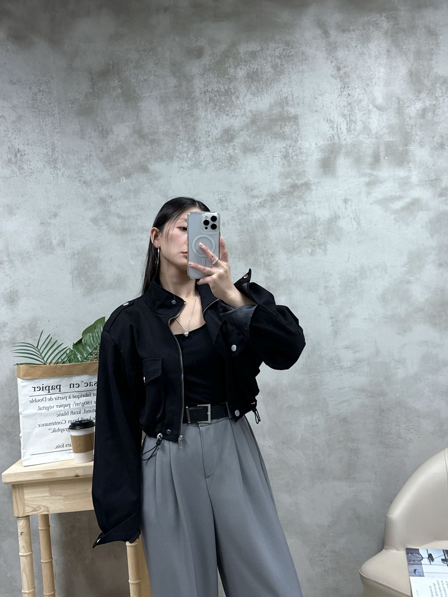 C03 方領暗紋背心