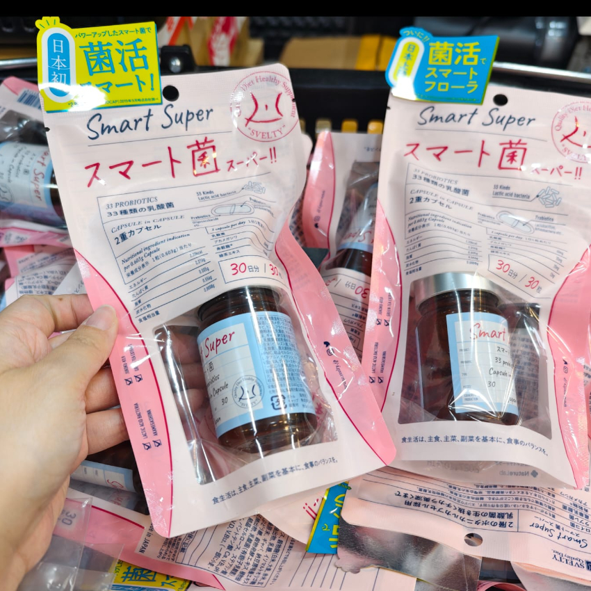 訂貨1星期 - Svelty - 33種類乳酸菌 菌の二重瘦雙重膠囊 Smart Super 30粒 (30日)