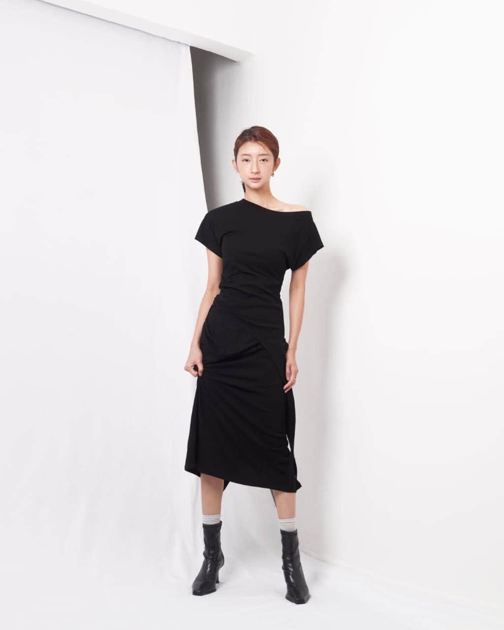 VIL-SW886029 ASYMMETRIC TOP SET SKIRT