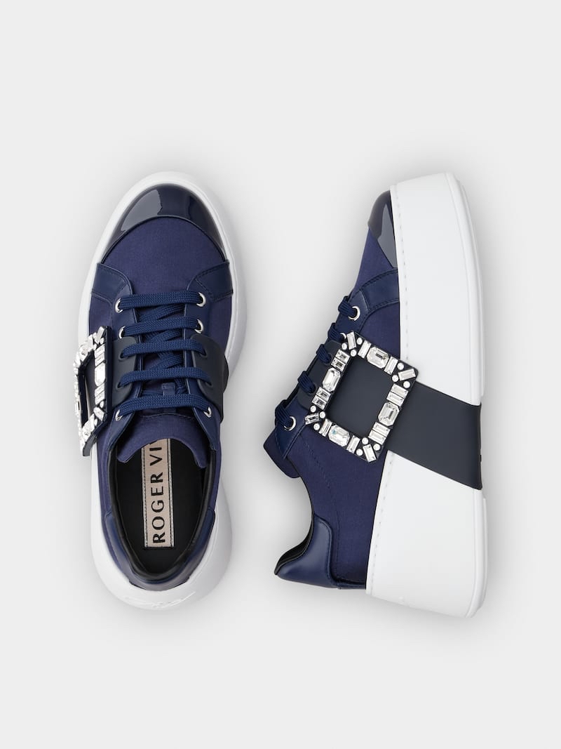 限時優惠✨新色🆕訂貨📮RV Viv' Skate 8cm鑽扣Sneaker 緞面質地~ 幫你增高 秒變長腿💖    Size 37/38/39 only
