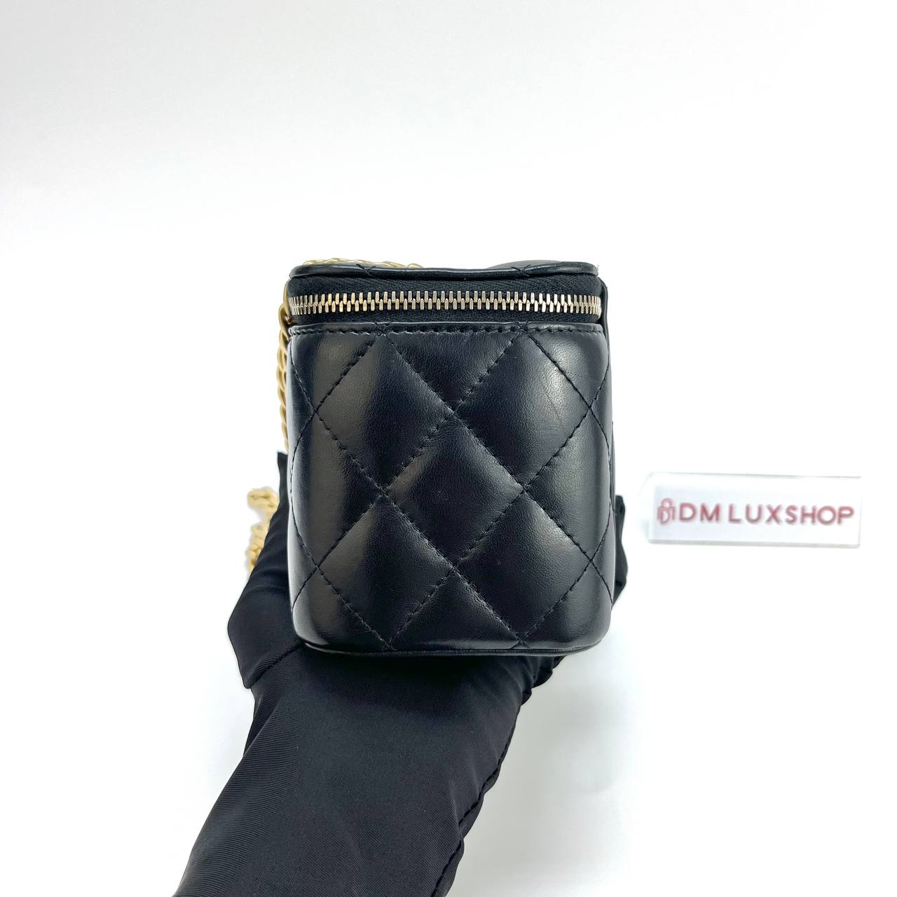 Chanel 22K Black Vanity Case GHW (Microchip)