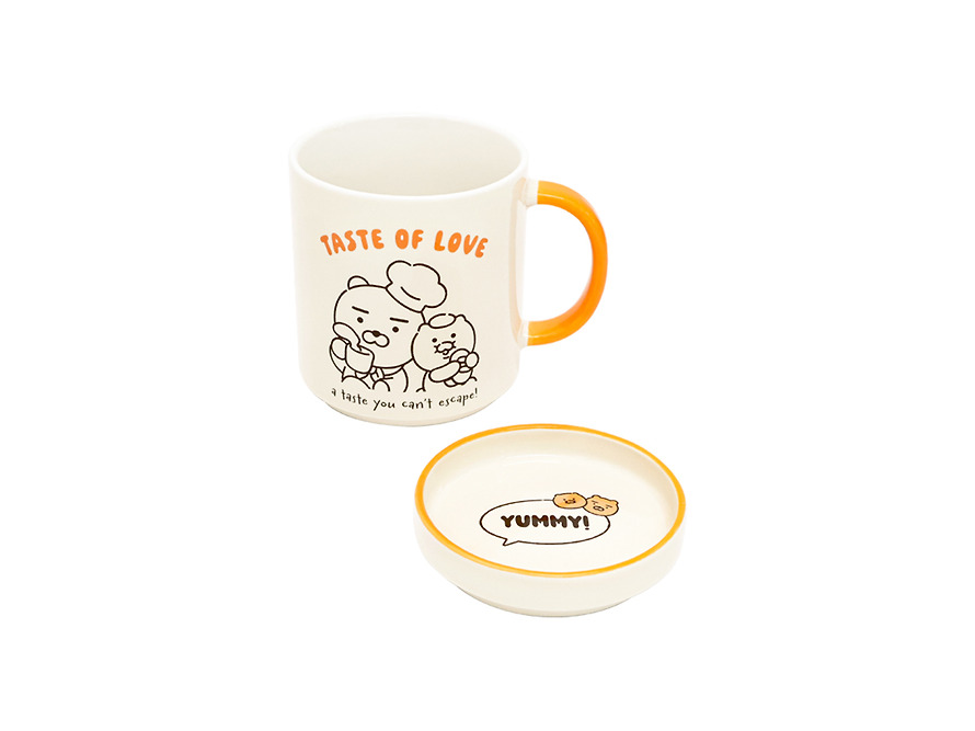 Ryan & 春植 陶瓷杯 連零食小碟 (380ml)