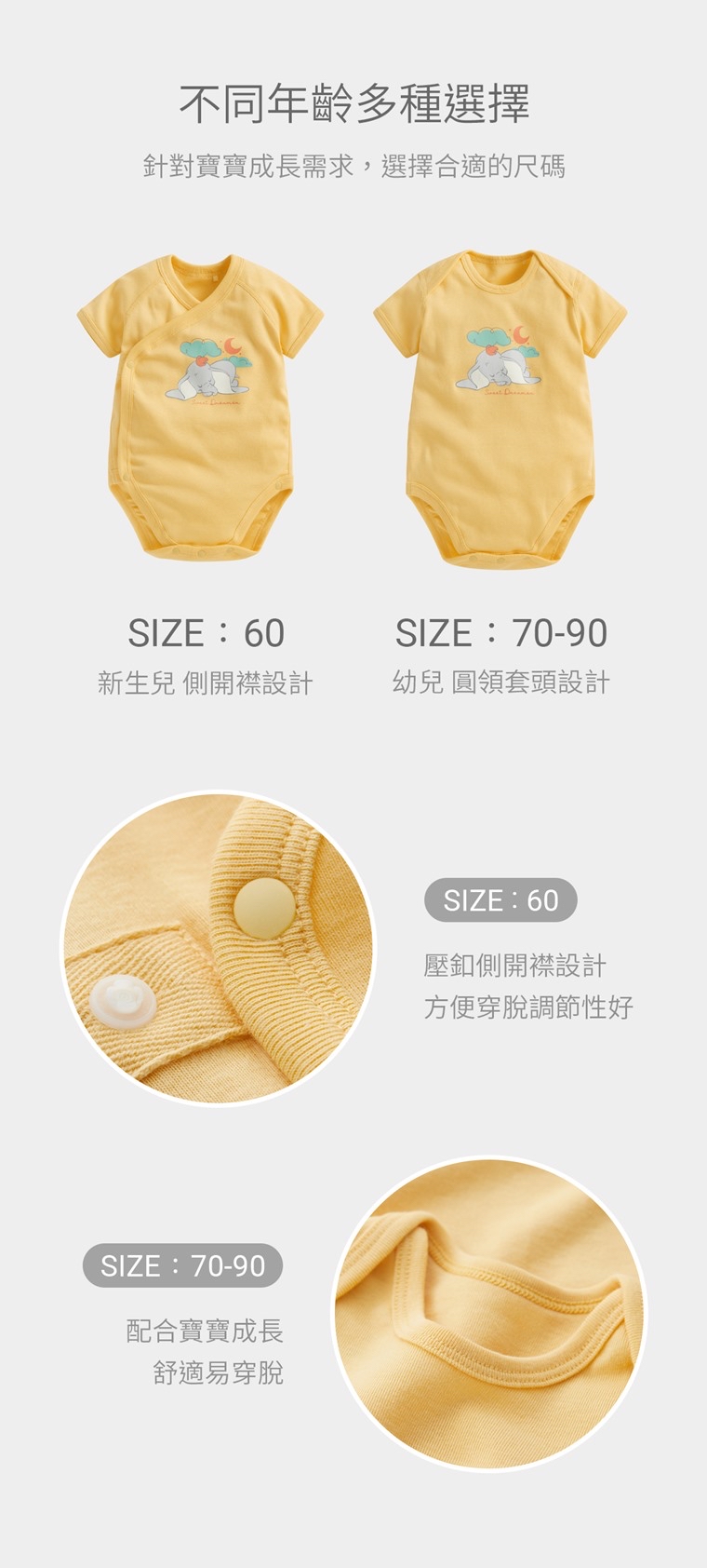 ☀️代購預訂 台灣直送☀️小飛象純棉人物印花短袖包屁衣短褲圍兜三件套