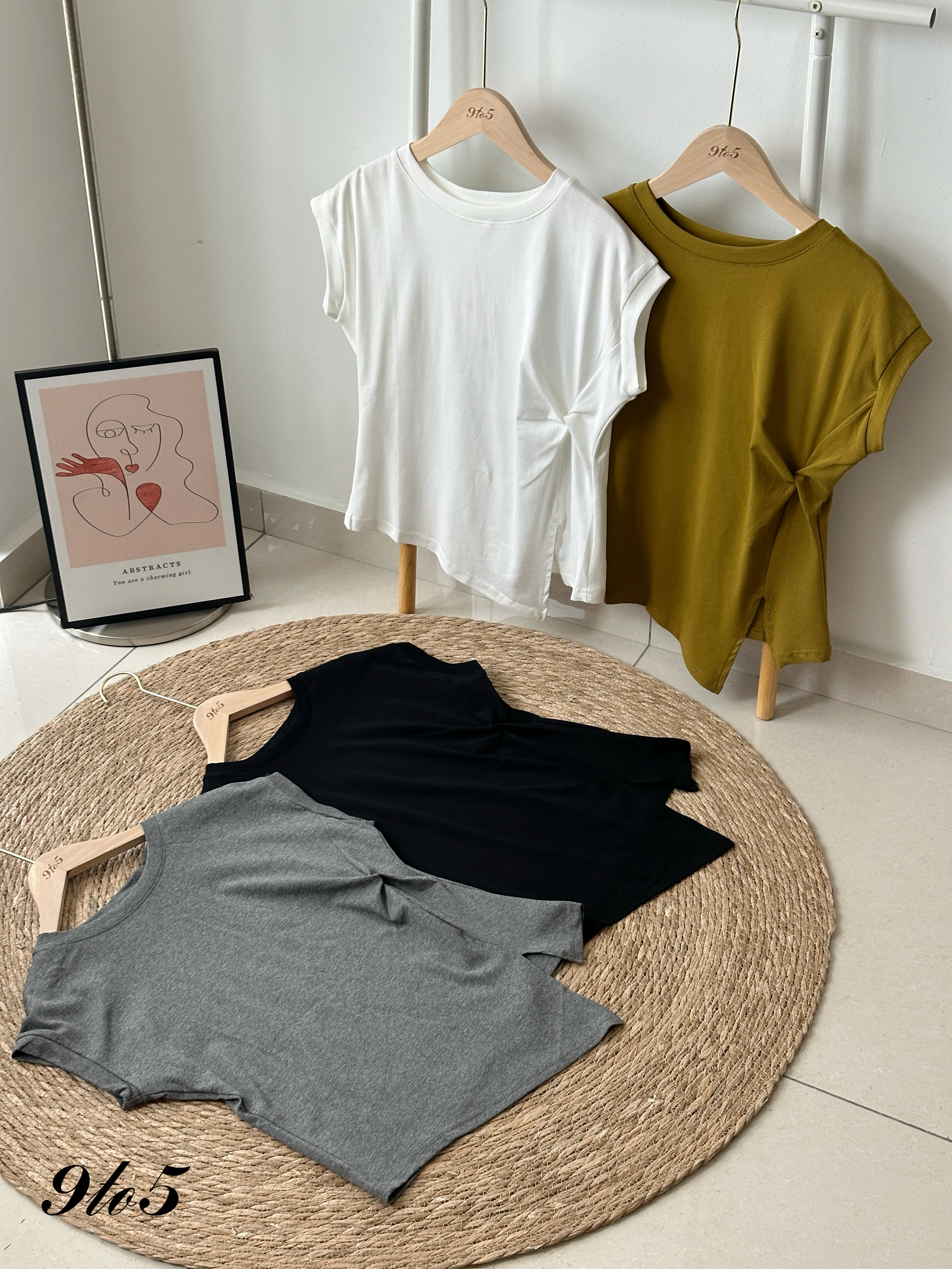 T4230 Cape Sleeve Ruched Top - 4 Colors 