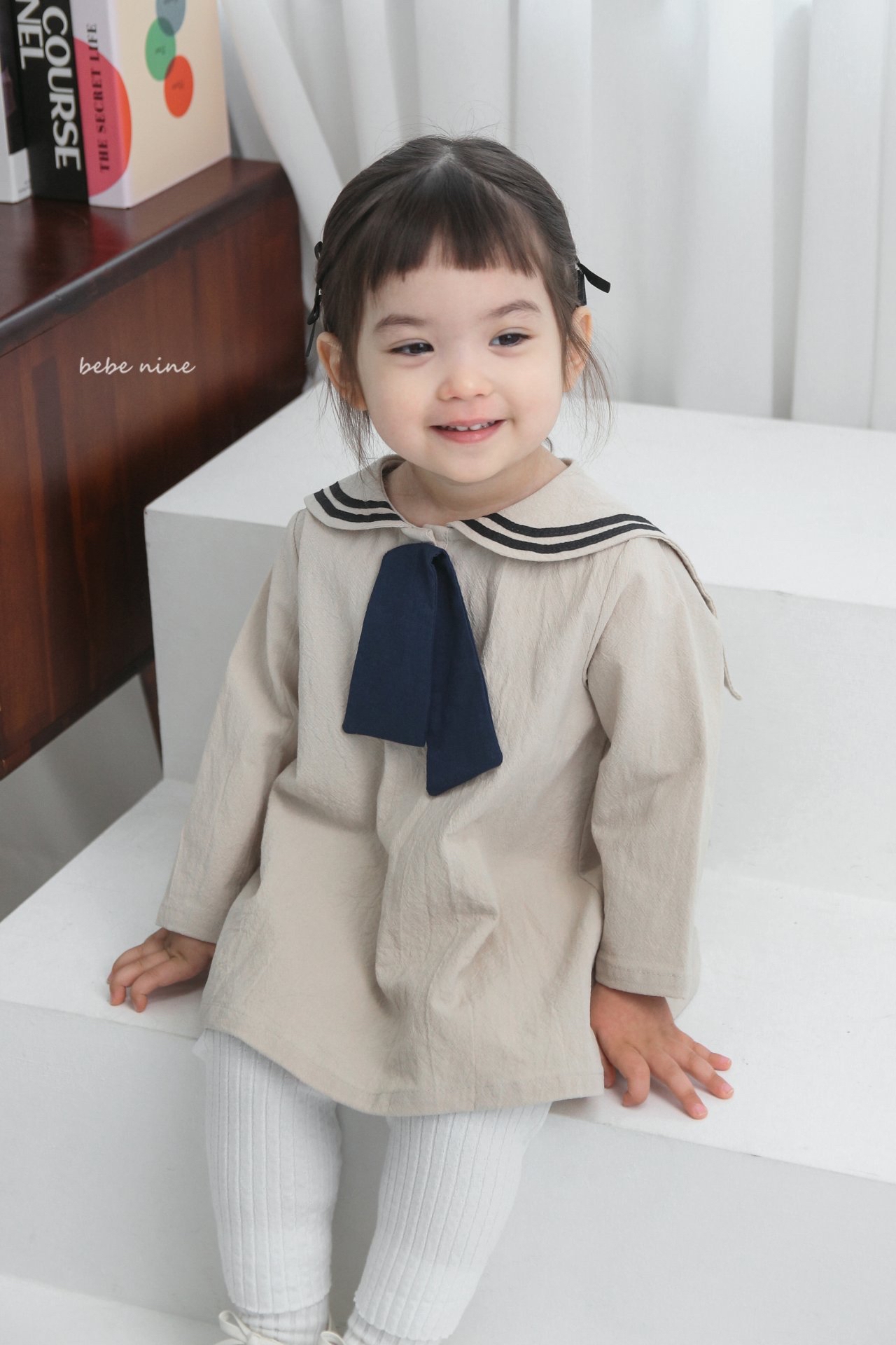 🌸預訂 韓國直送🌸🇰🇷Bebenine兩色水手領巾長袖連身裙