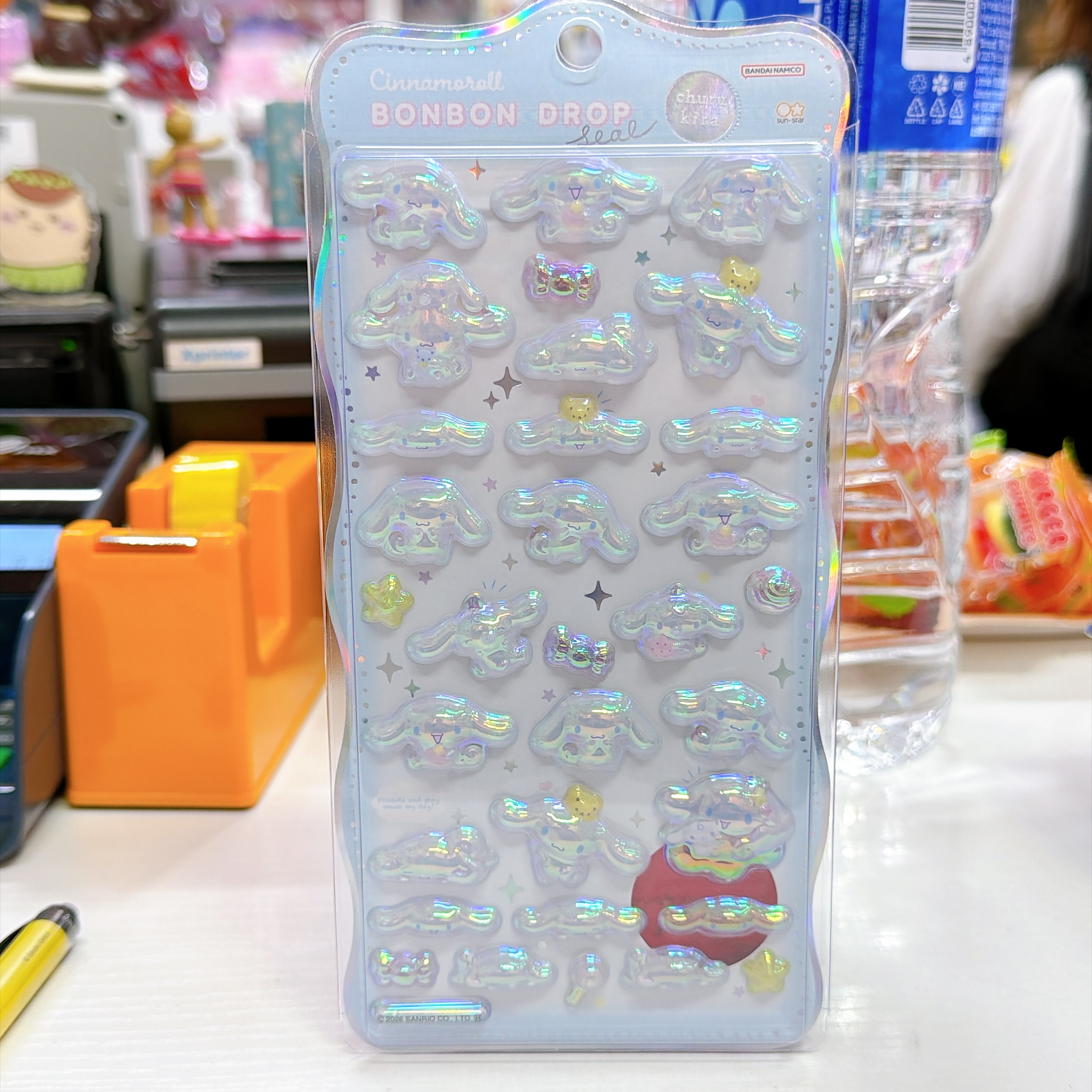 日本直接日本版 超人氣Sanrio bonbon drop 立體貼紙 珠光色