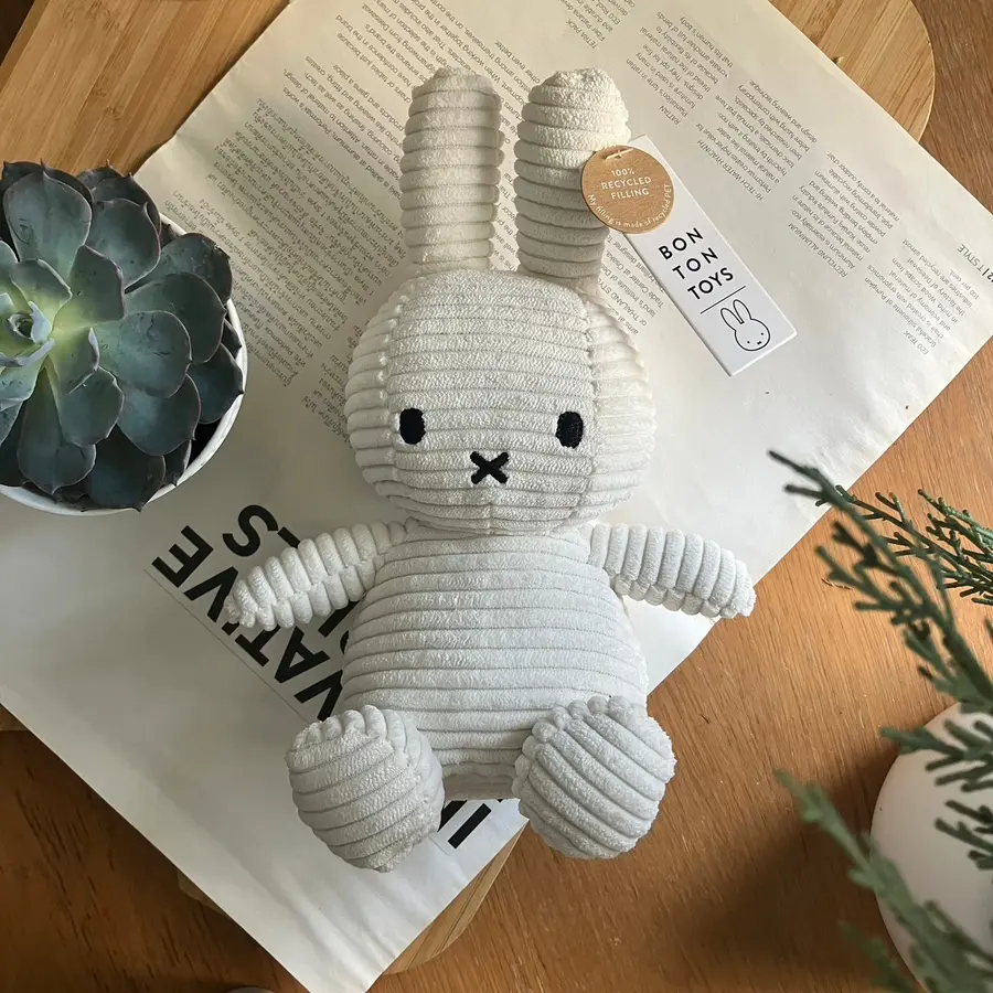 📦訂購 台灣代購 荷蘭 BON TON TOYS 米菲 Miffy ECO燈芯絨 白色 公仔