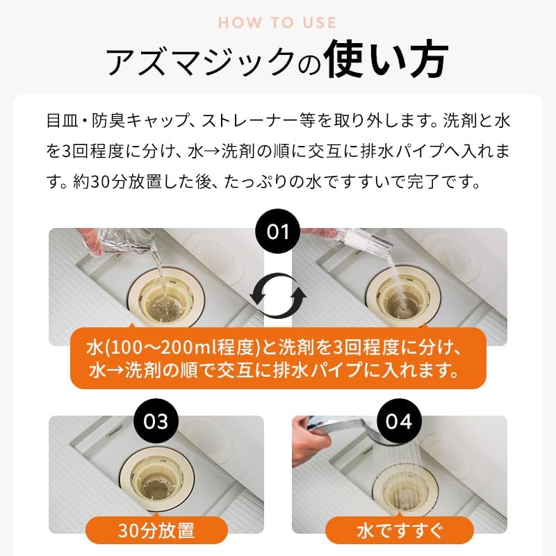 🔥🔥【日本製《AZUMA》保專業級排水管深層發泡去堵塞除味劑】4包入
