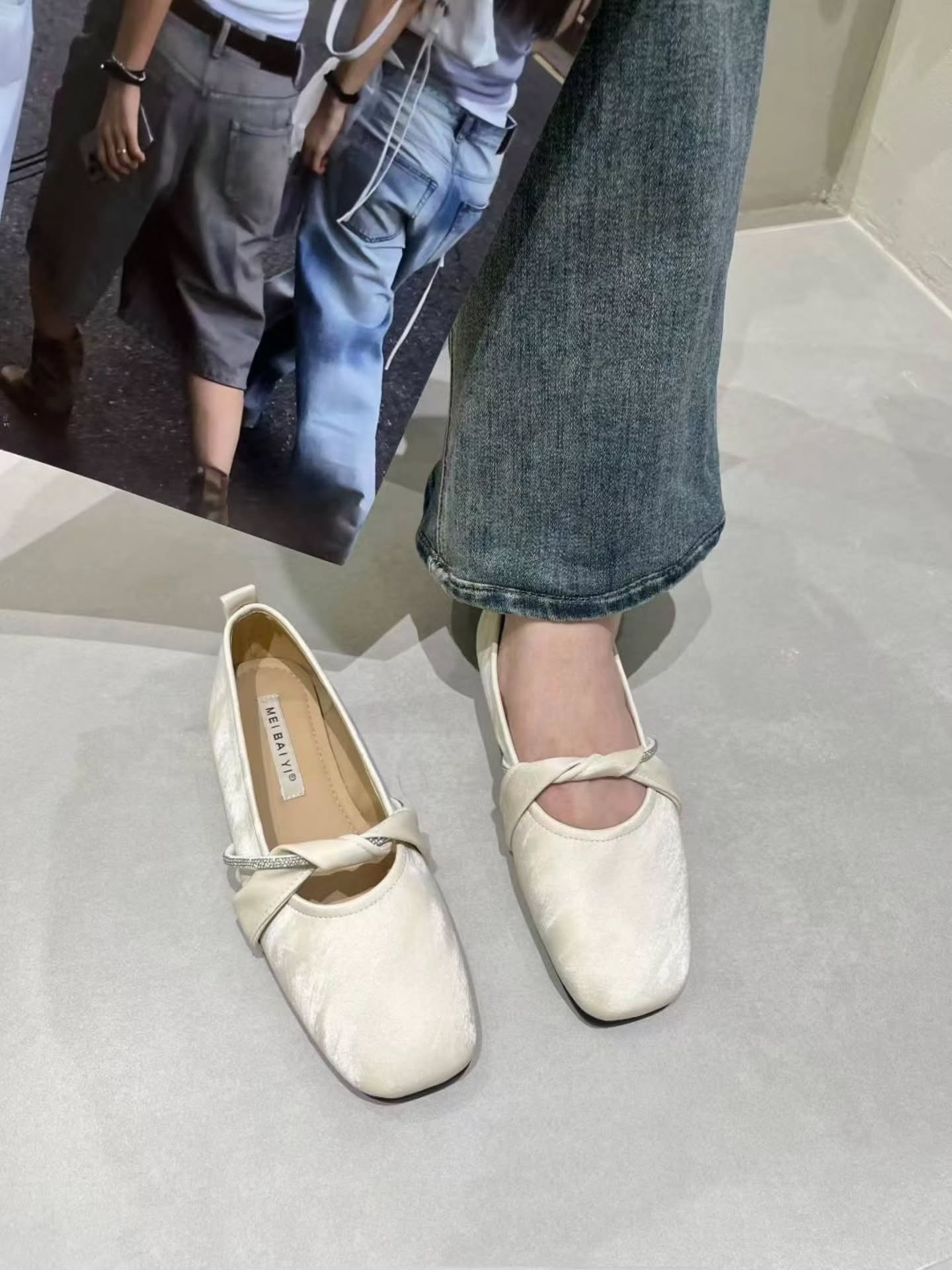6638-98 复古温柔风平底鞋 🇨🇳