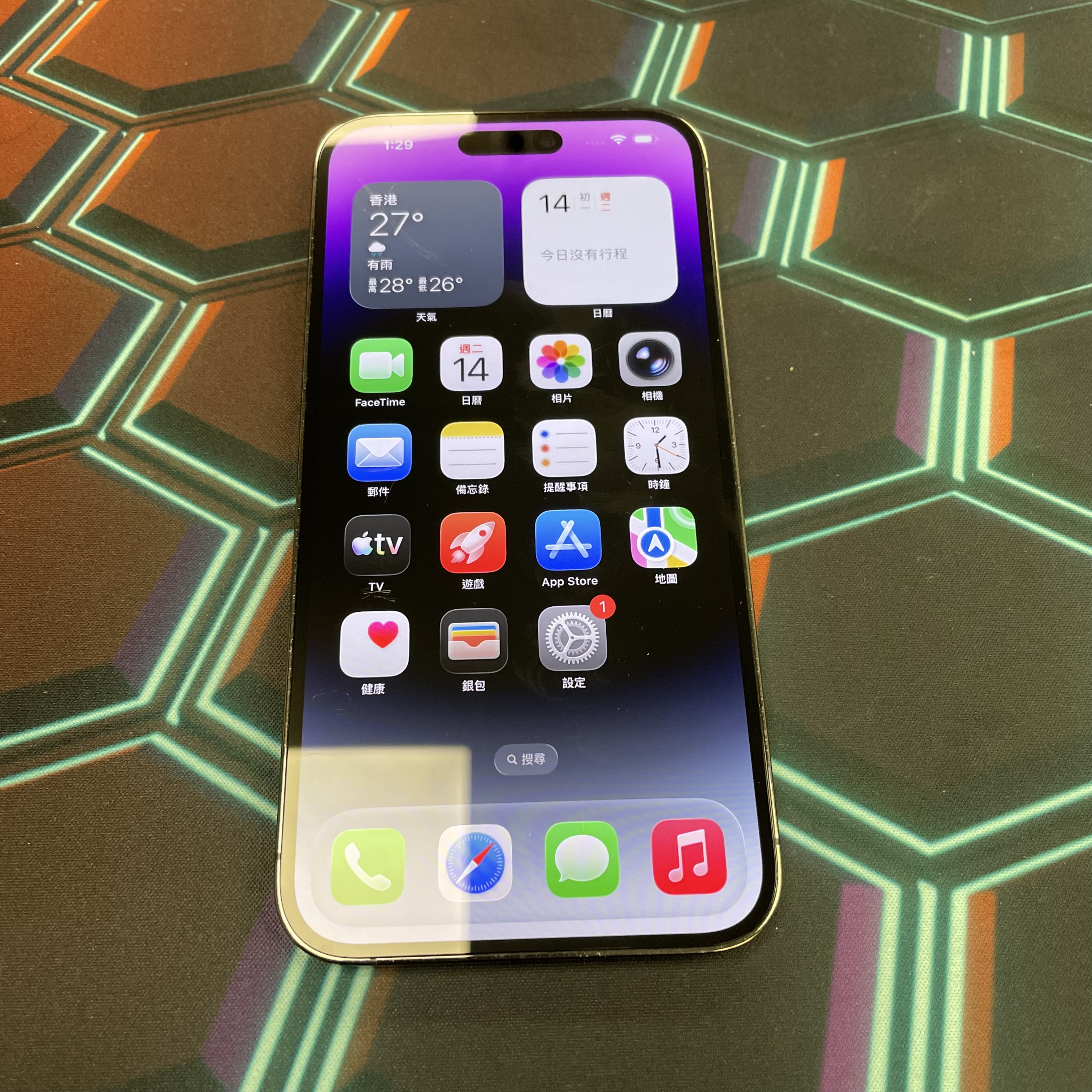 *6959 14 Pro max 靚機 256GB 電77 紫色 purple