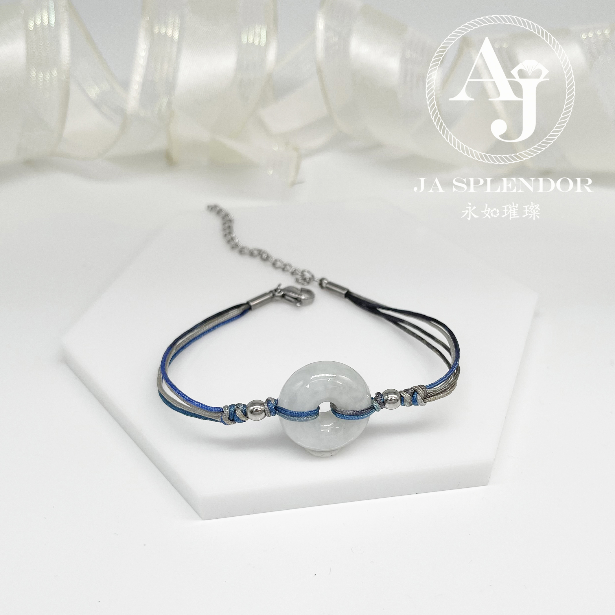 JN-2039 天然翡翠A玉 平安健康彩色幸運手鏈