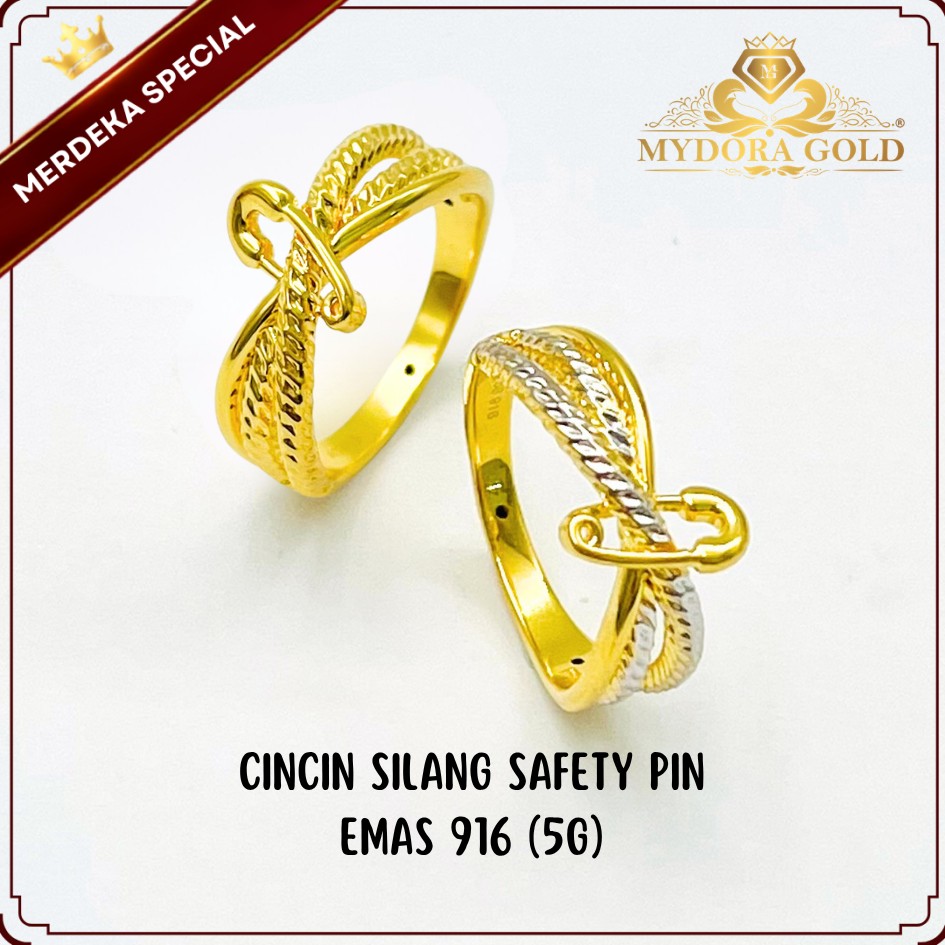 MYDORA Cincin Silang Safety Pin (5G) l EMAS 916/22K