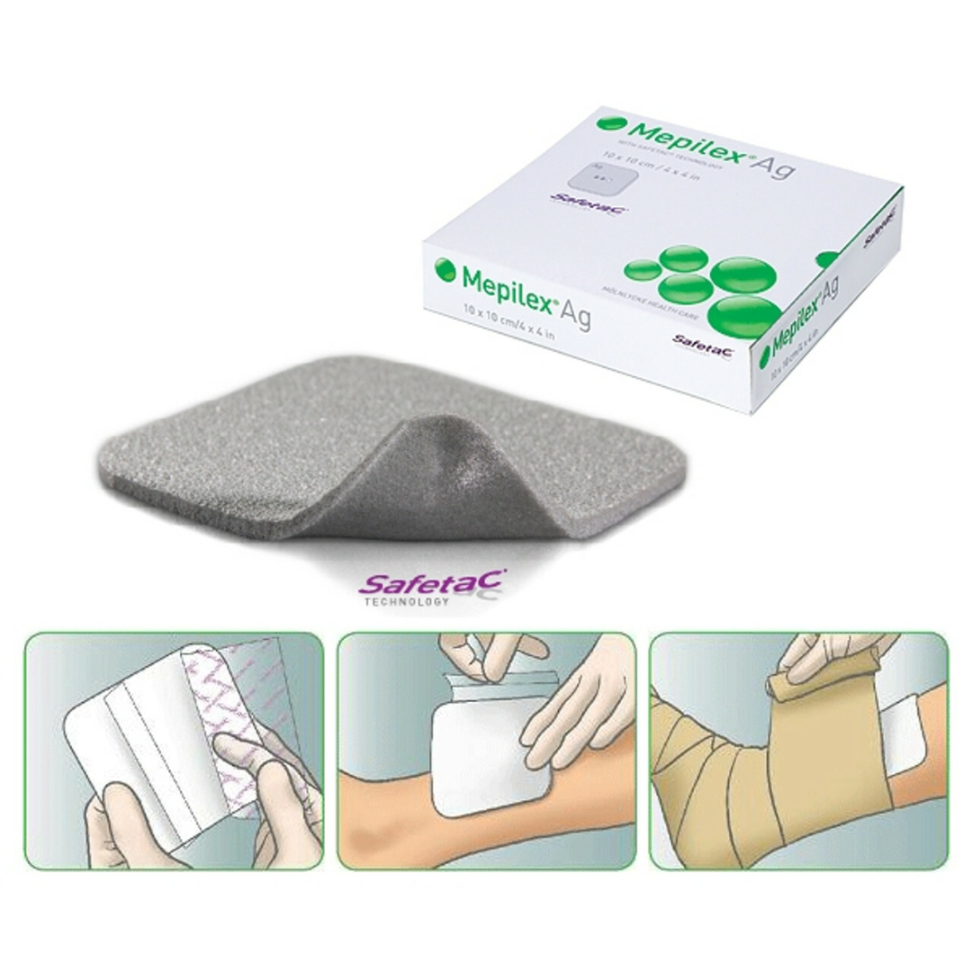 Molnlycke Mepilex Ag 銀離子敷料貼