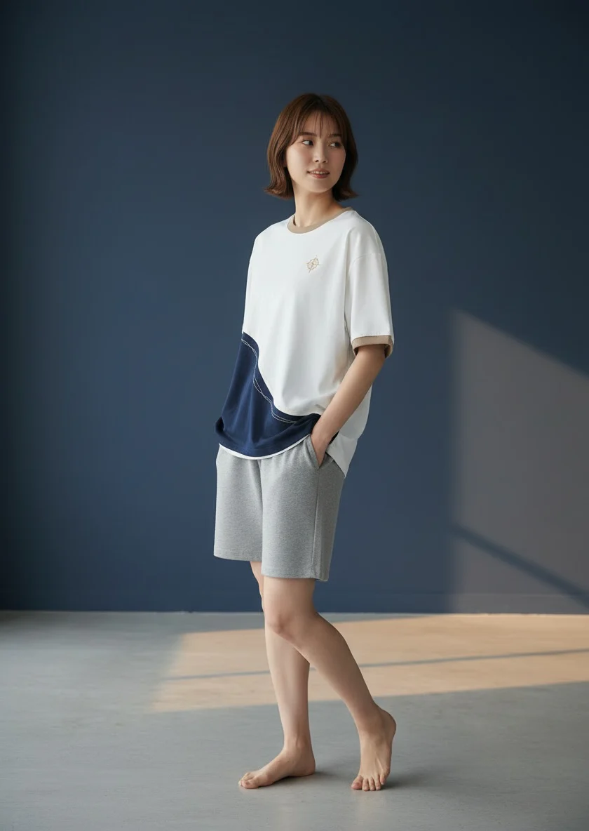 MOMOJI Antibes Tee (2-French Riveria Blue) | Hooman (Adult/Kids)