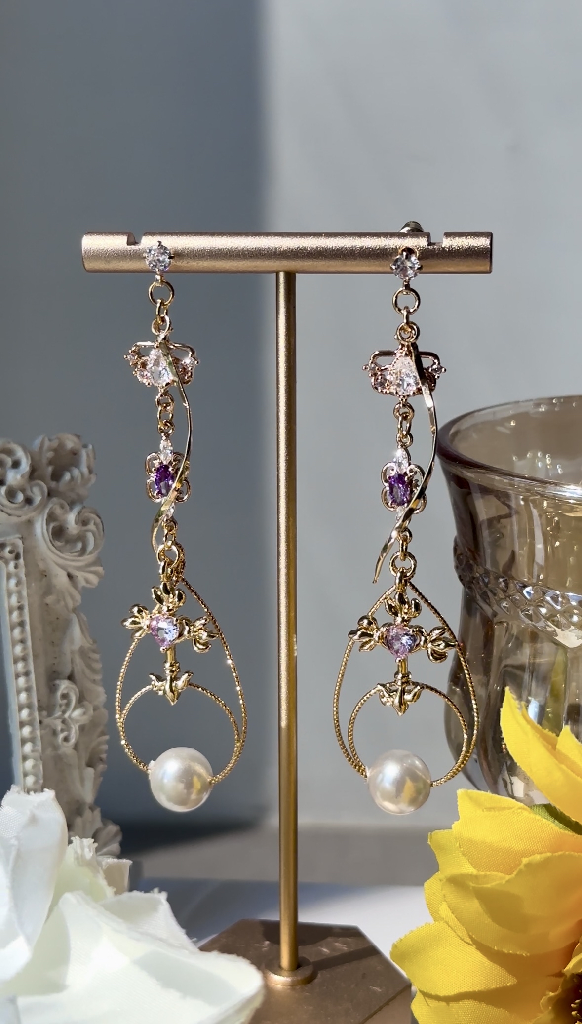 天使紫晶耳環💜👼