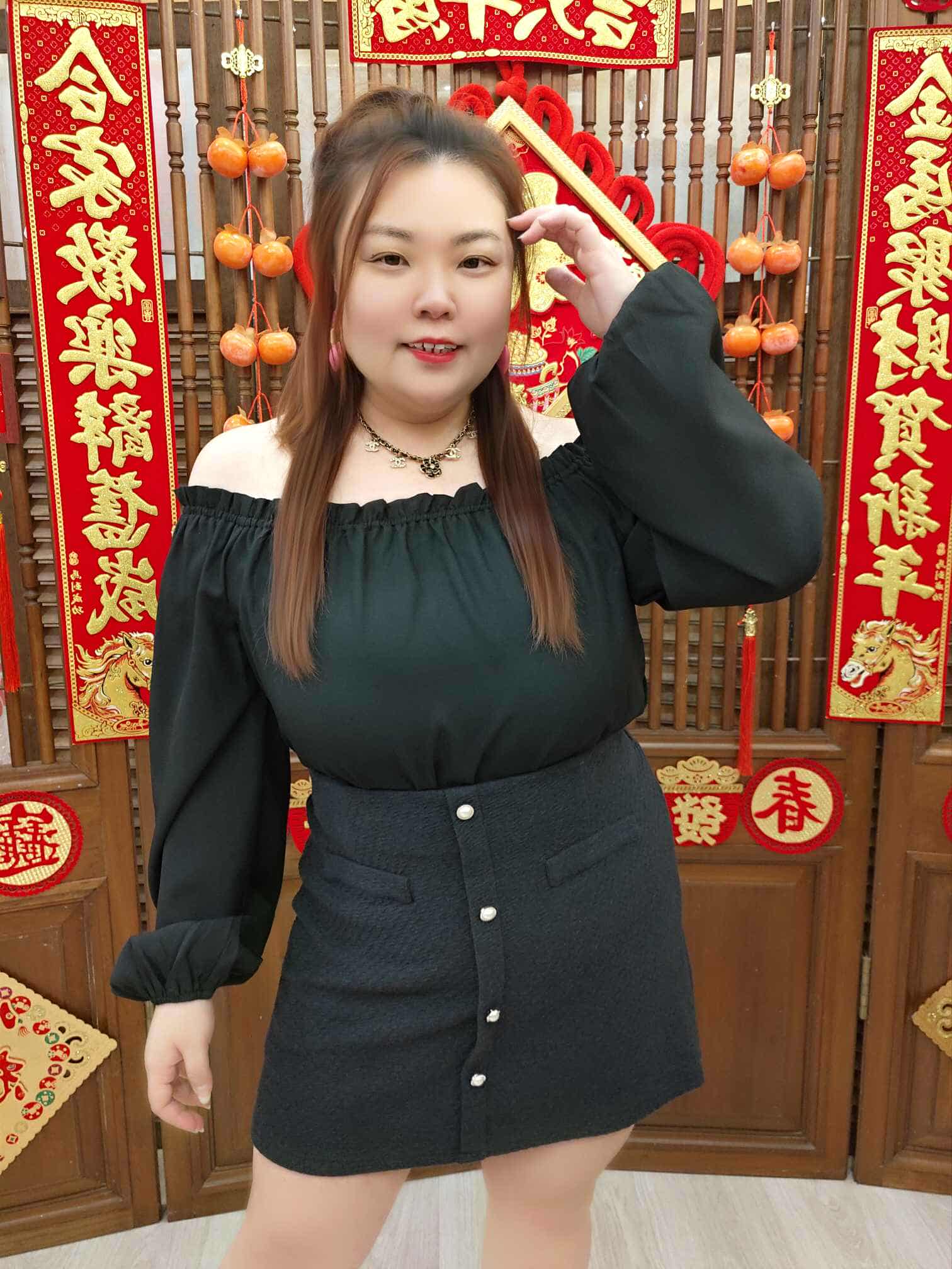 DBD05 TW#3085P/TW#3085SK 珍珠排扣款裤裙