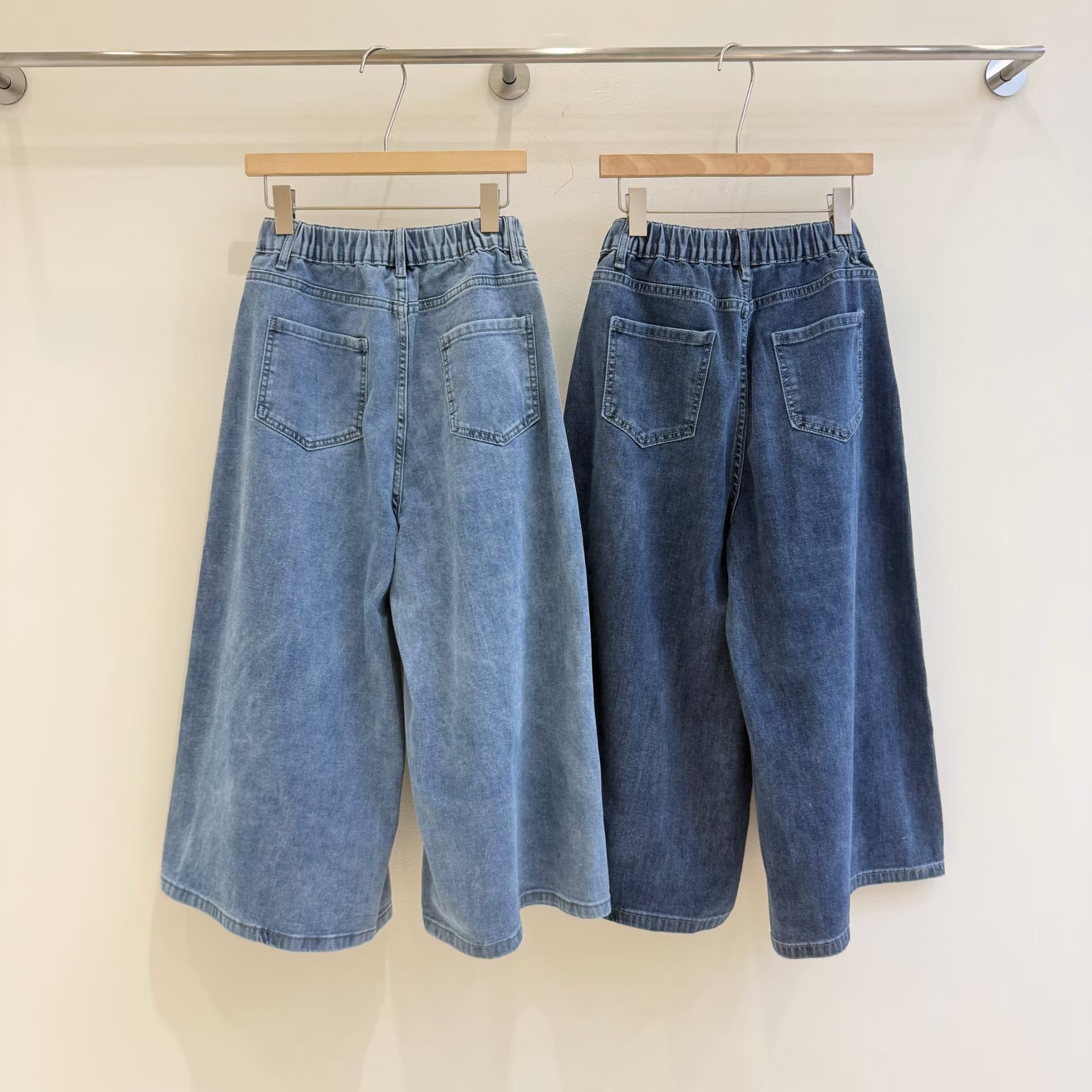 CT29 後橡筋腰半截A字裙褲