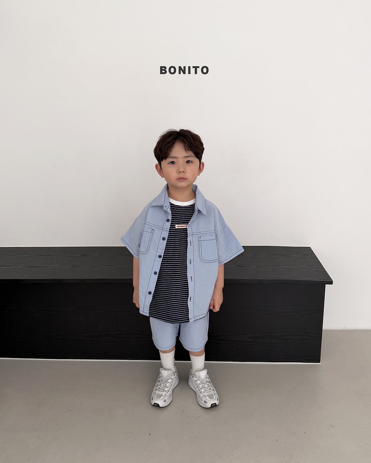 Bonito | Shirt and bottom set(Light blue L105-115)