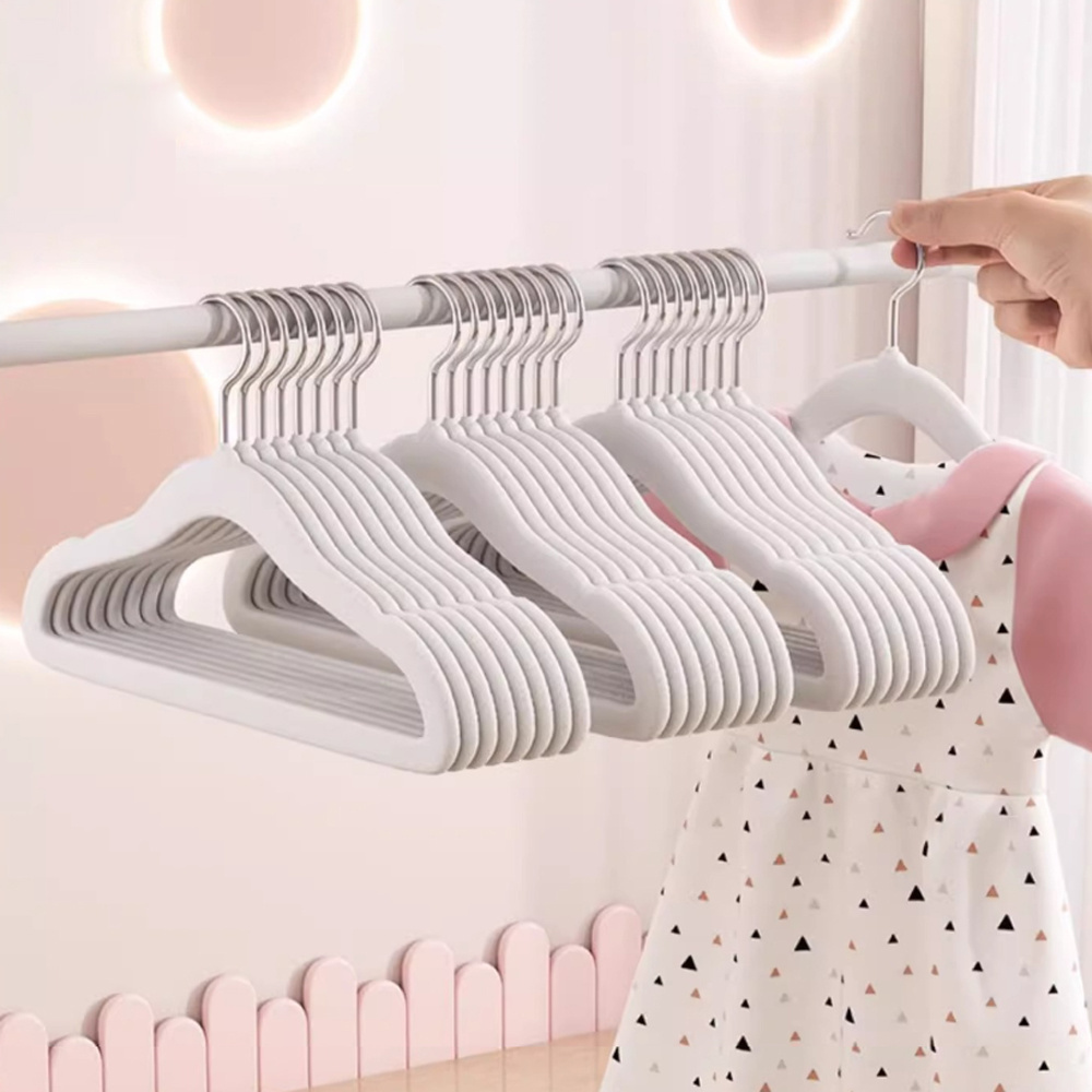 10x 兒童植絨衣架 30*20.5cm 黑色 UB0238