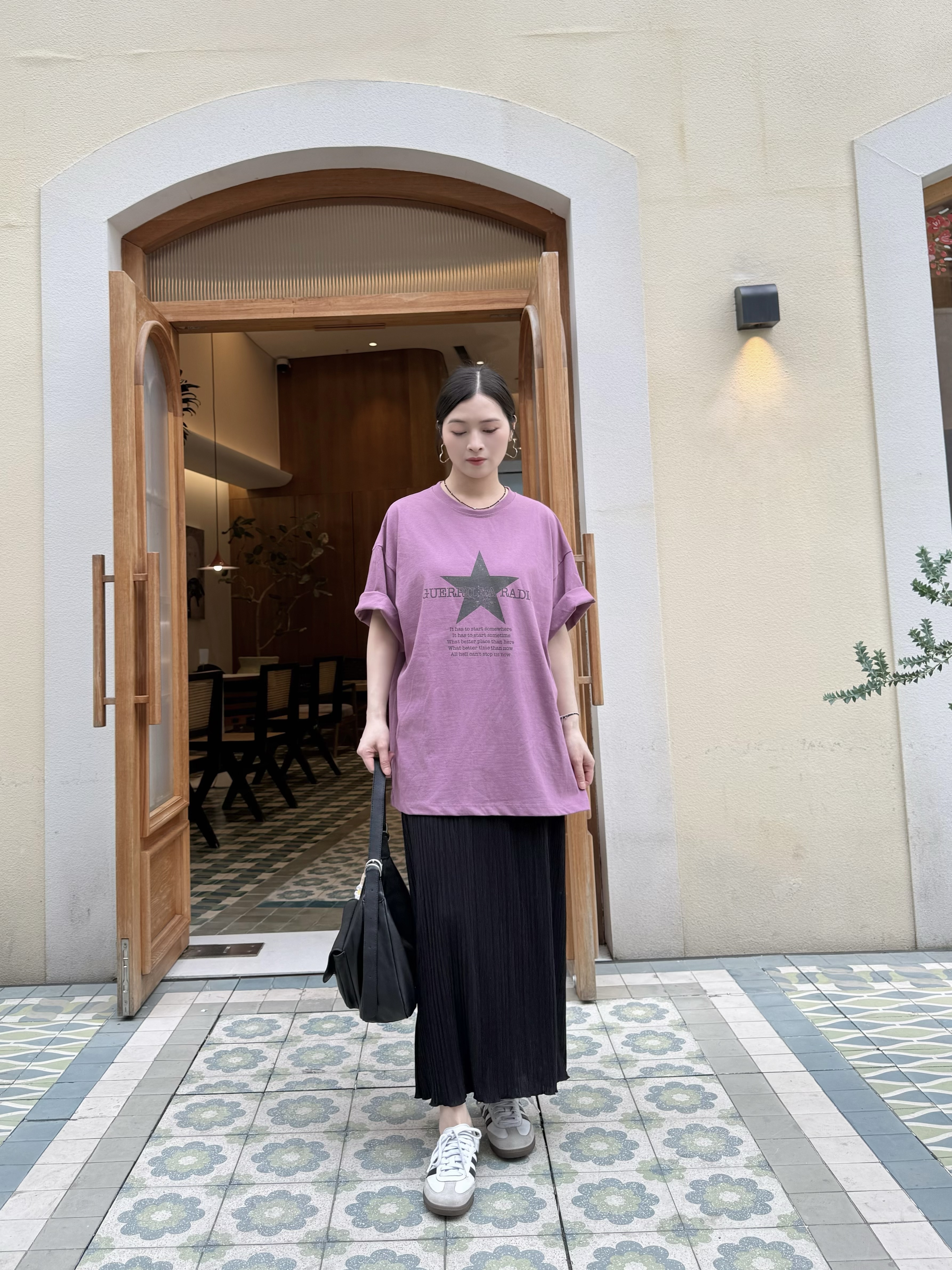 P66 洗水棉星星Tee