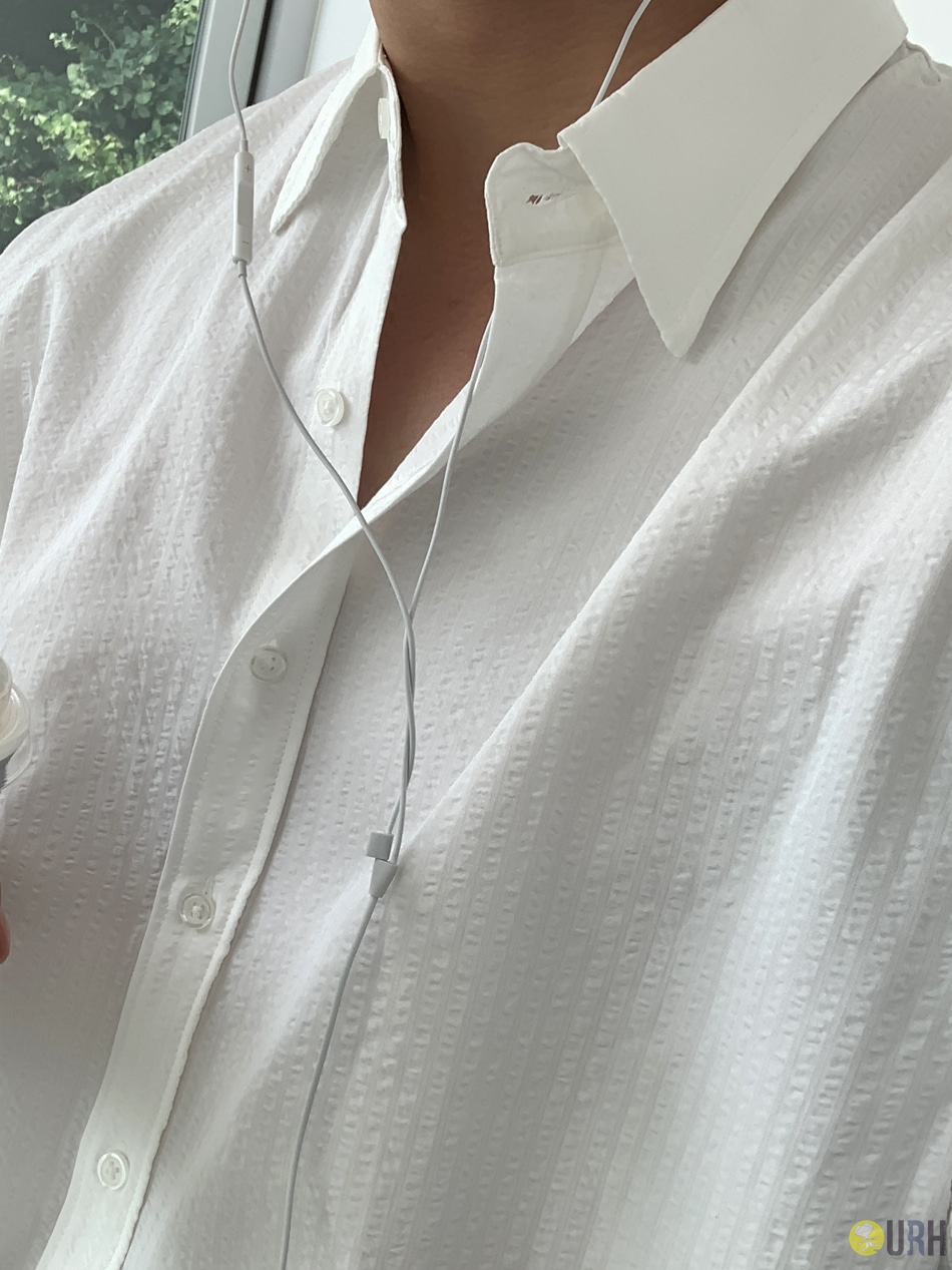 【100%保證韓國直送】Billy Stripe Seersucker 細條紋泡泡紗寬鬆短袖襯衫 👕 [2 color] RL115160
