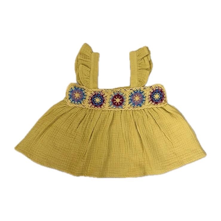 🇯🇵限時預訂 日本直送🇯🇵nayun兩色鉤針編織荷葉邊棉紗吊帶背心