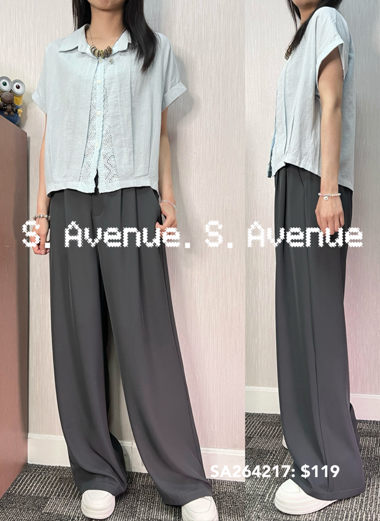 SA264217: 短袖中間lace shirt