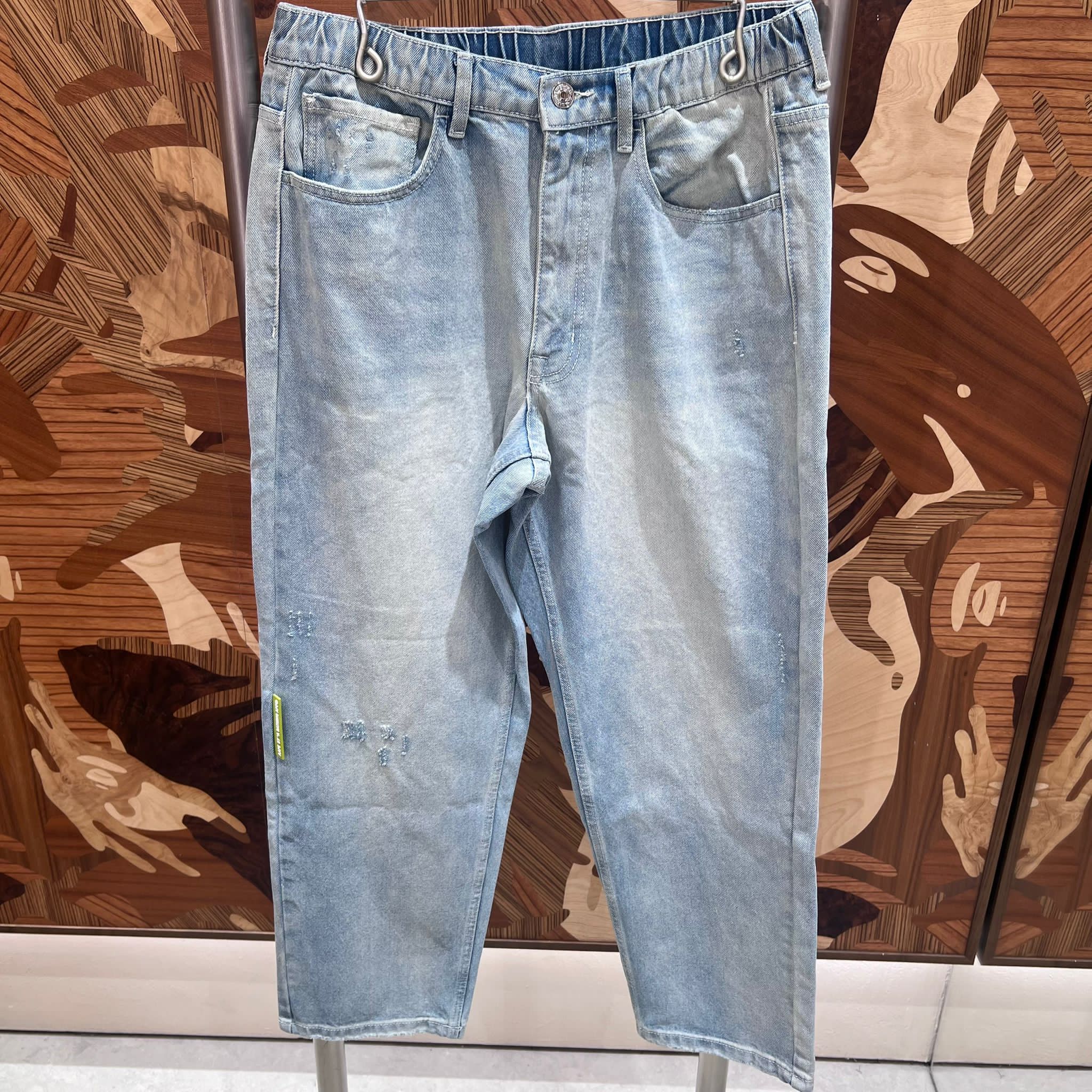 AAPE Moonface logo relaxed fit jeans (B694)