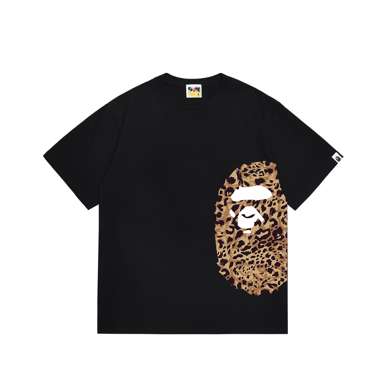 Bape Wild Leopard Pattern Ape Head Relaxed Fit Tee