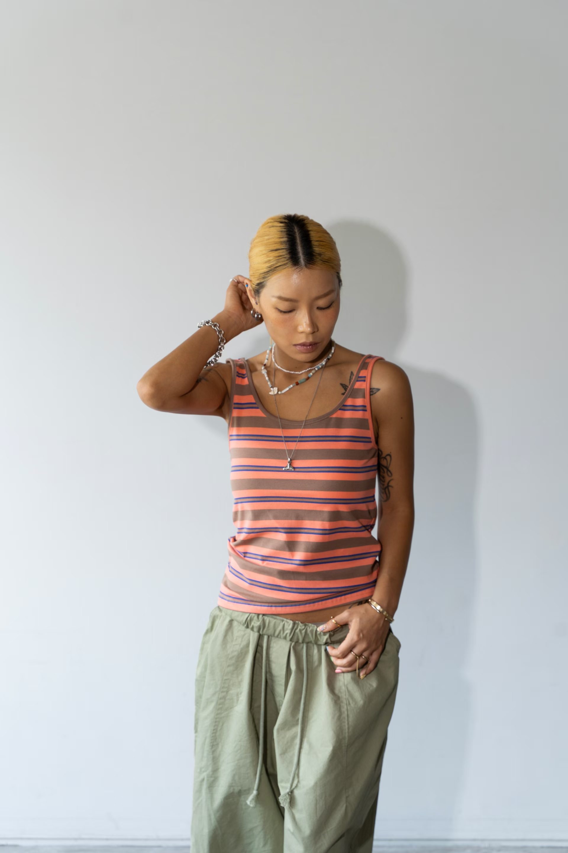 東大門女裝 | stripe Sleeveless 