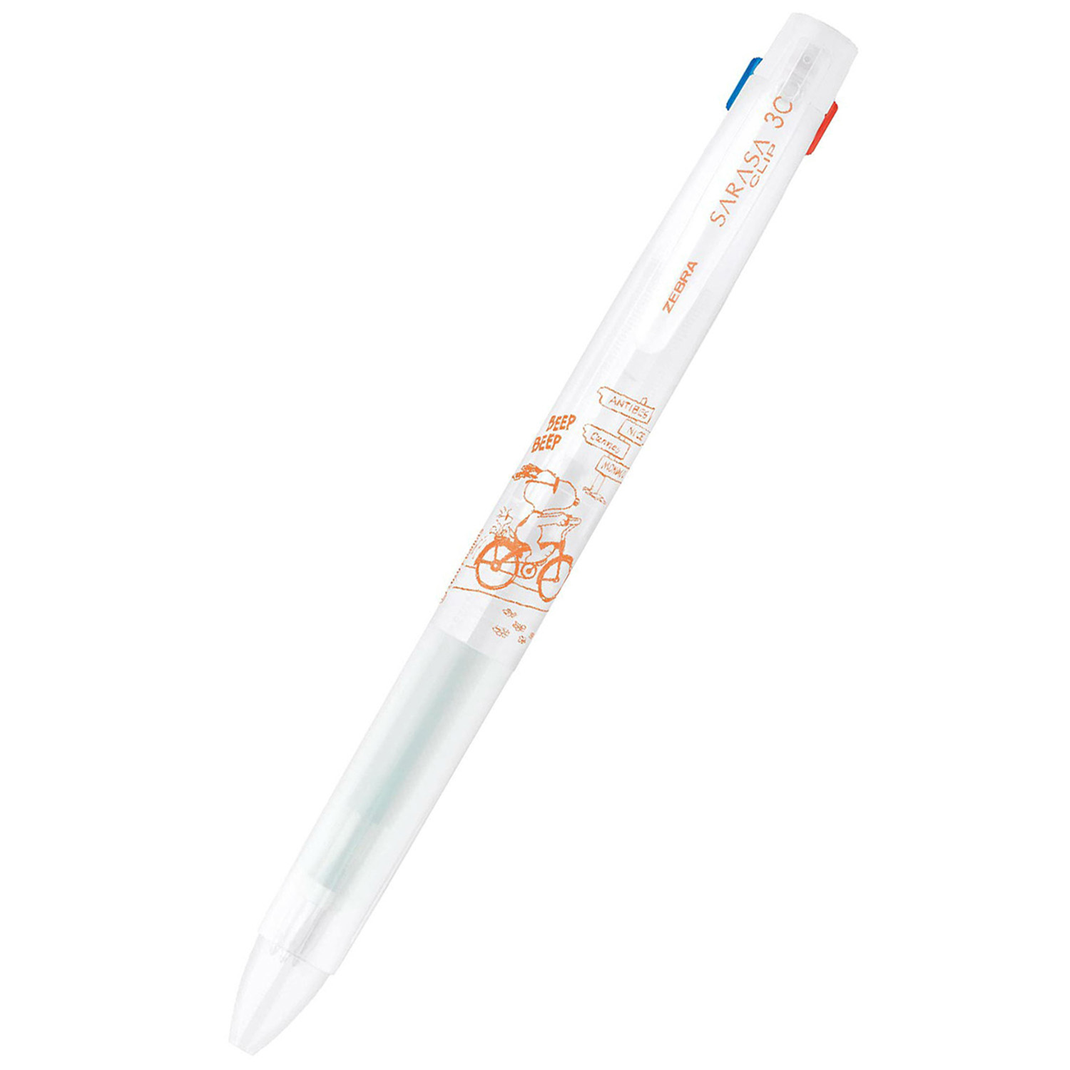 現貨｜限定 Snoopy 日本製 Zebra SARASA CLIP 3C 3啫喱筆 (J3JS5-SN26-W)
